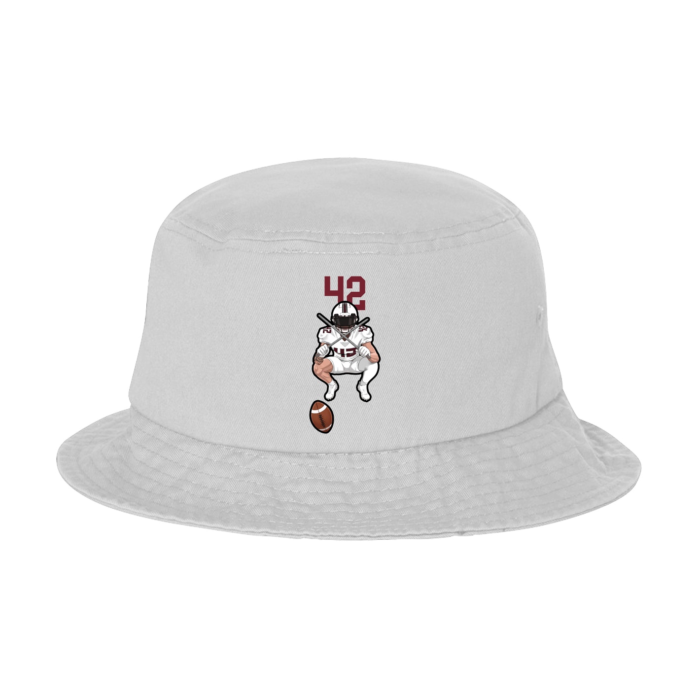 Bucket Cap — Number Top in White
