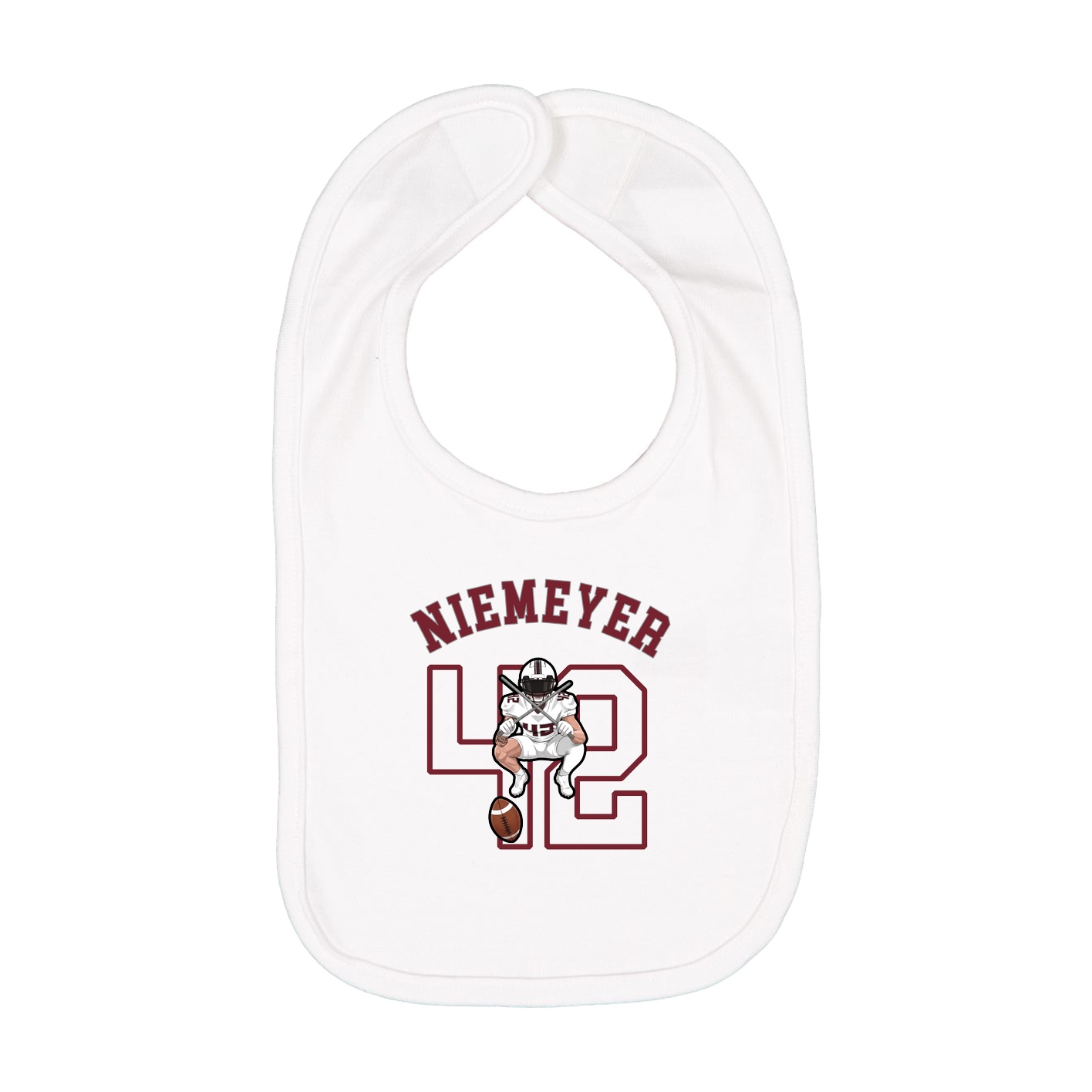 Infant Bib — Shirsey Arch in White