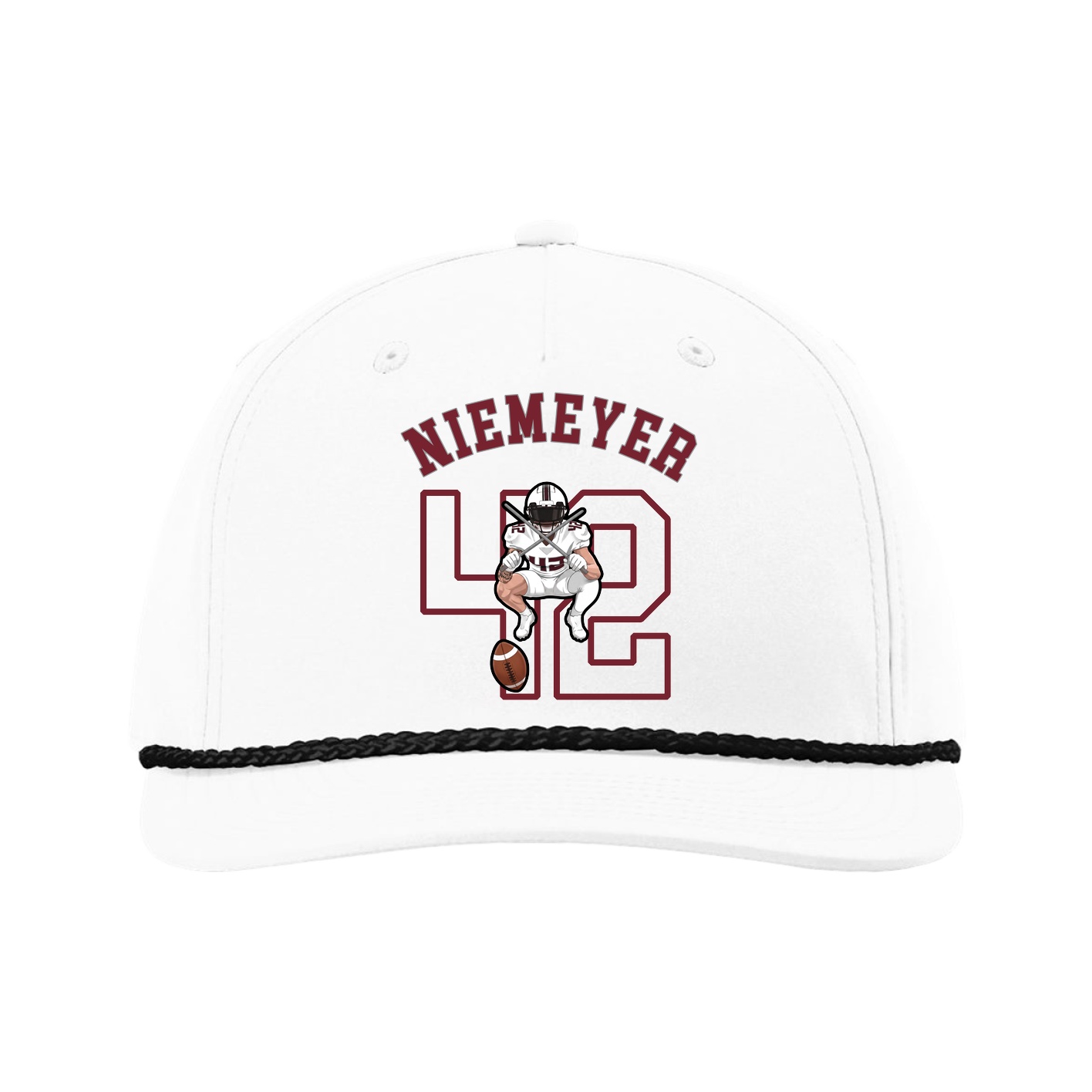 Five-Panel Classic Rope Cap — Shirsey Arch in White