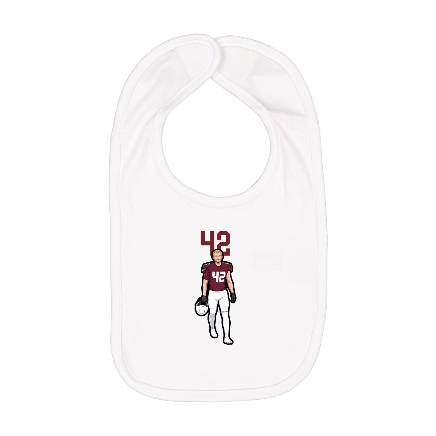 Infant Bib — Number Top in White