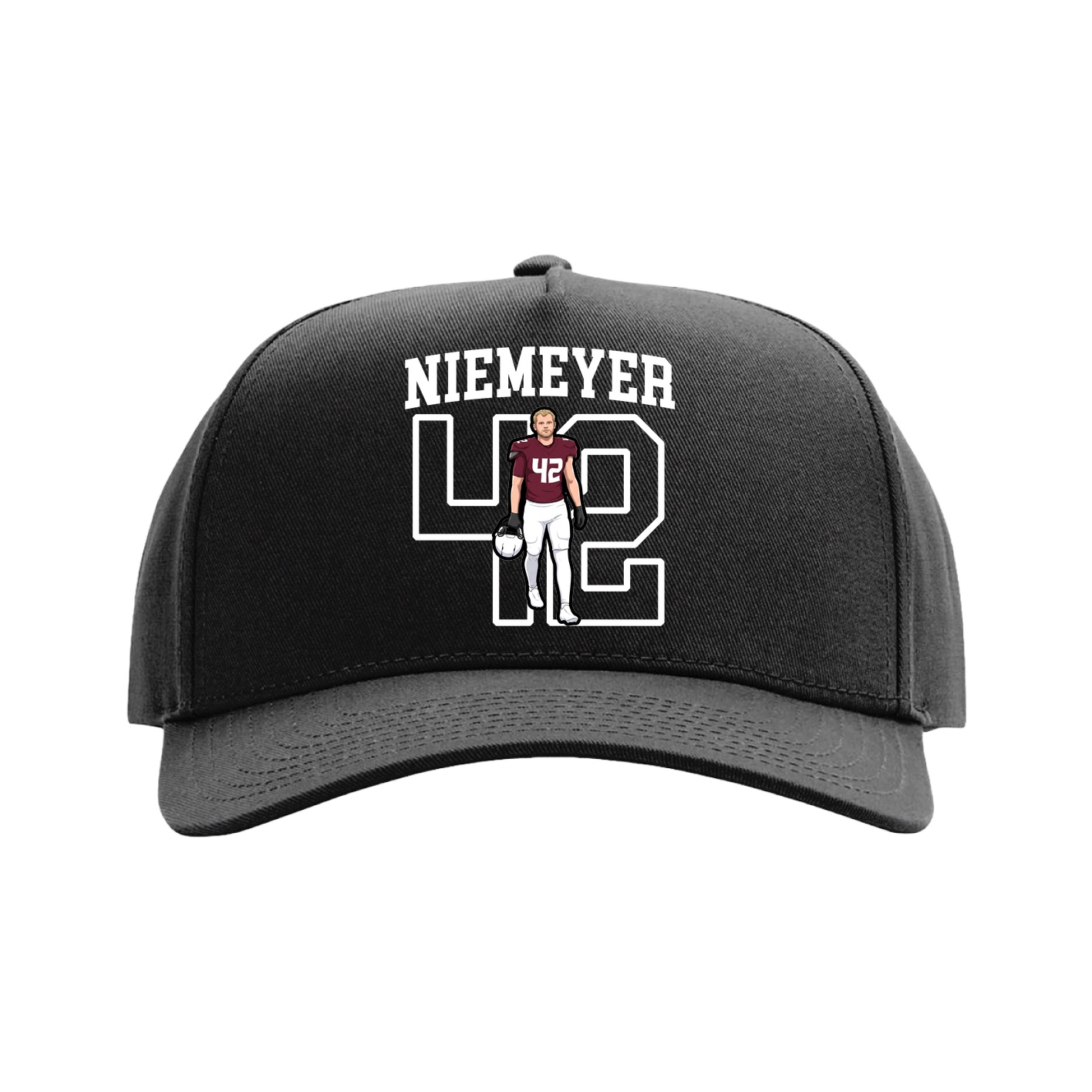 Full Fabric Five-Panel Champ Cap — Shirsey in Black