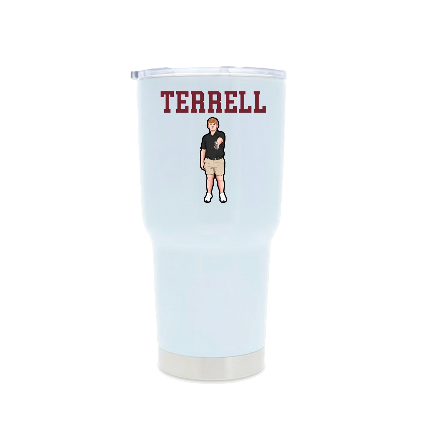 30oz Stainless Steel Tumbler — Shirsey in White