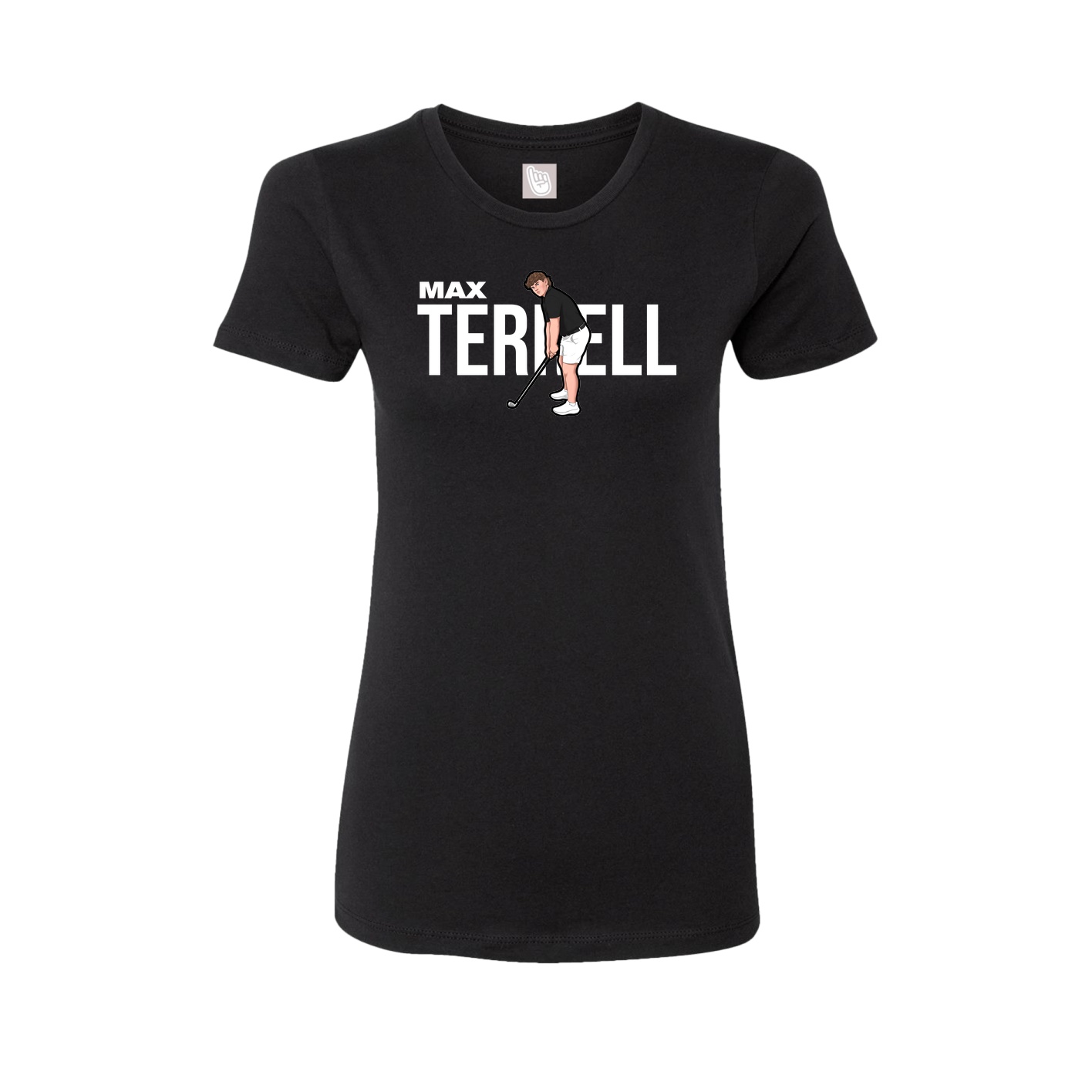 Fitted Women's Tee — Player Name in Black