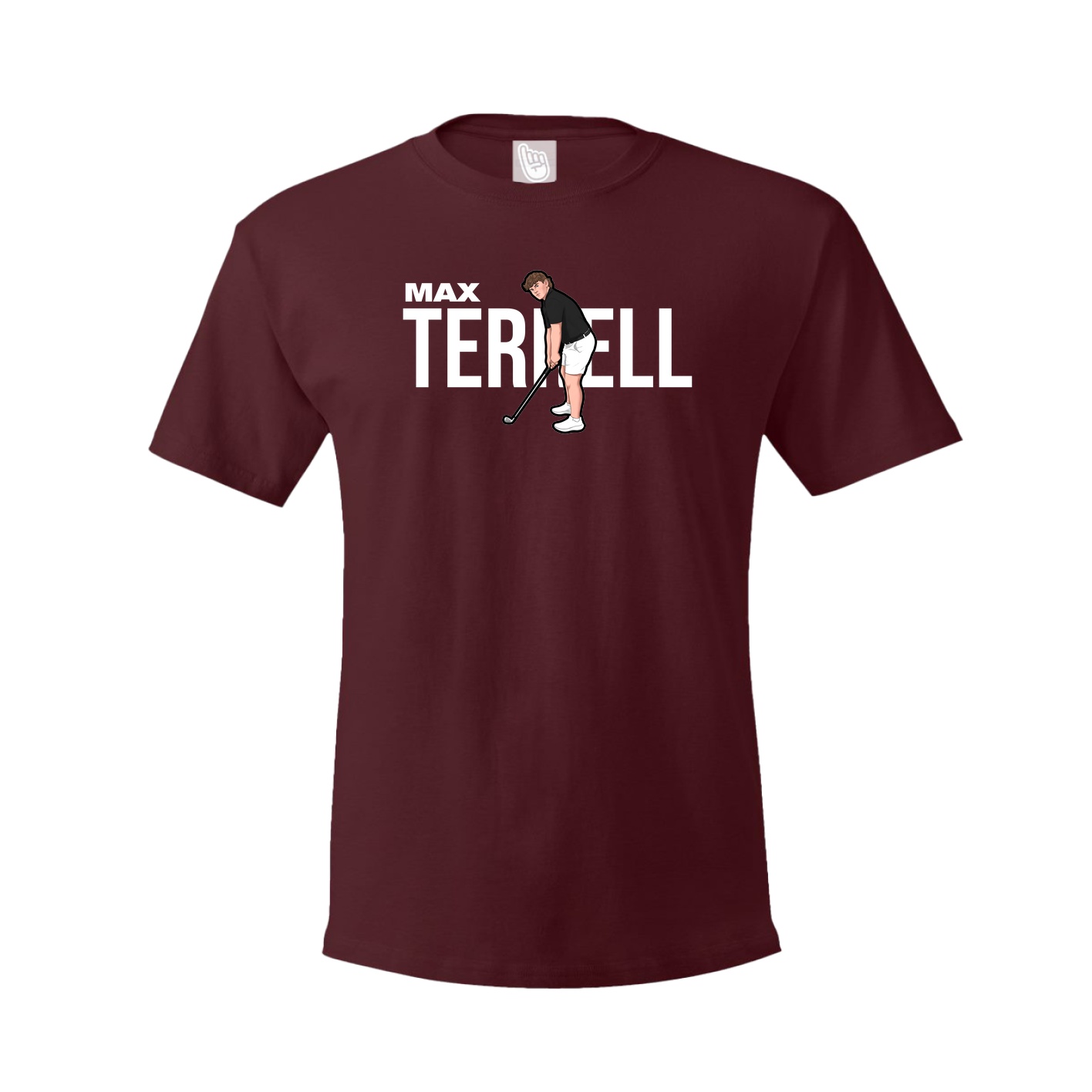 Youth Tee — Player Name in Maroon