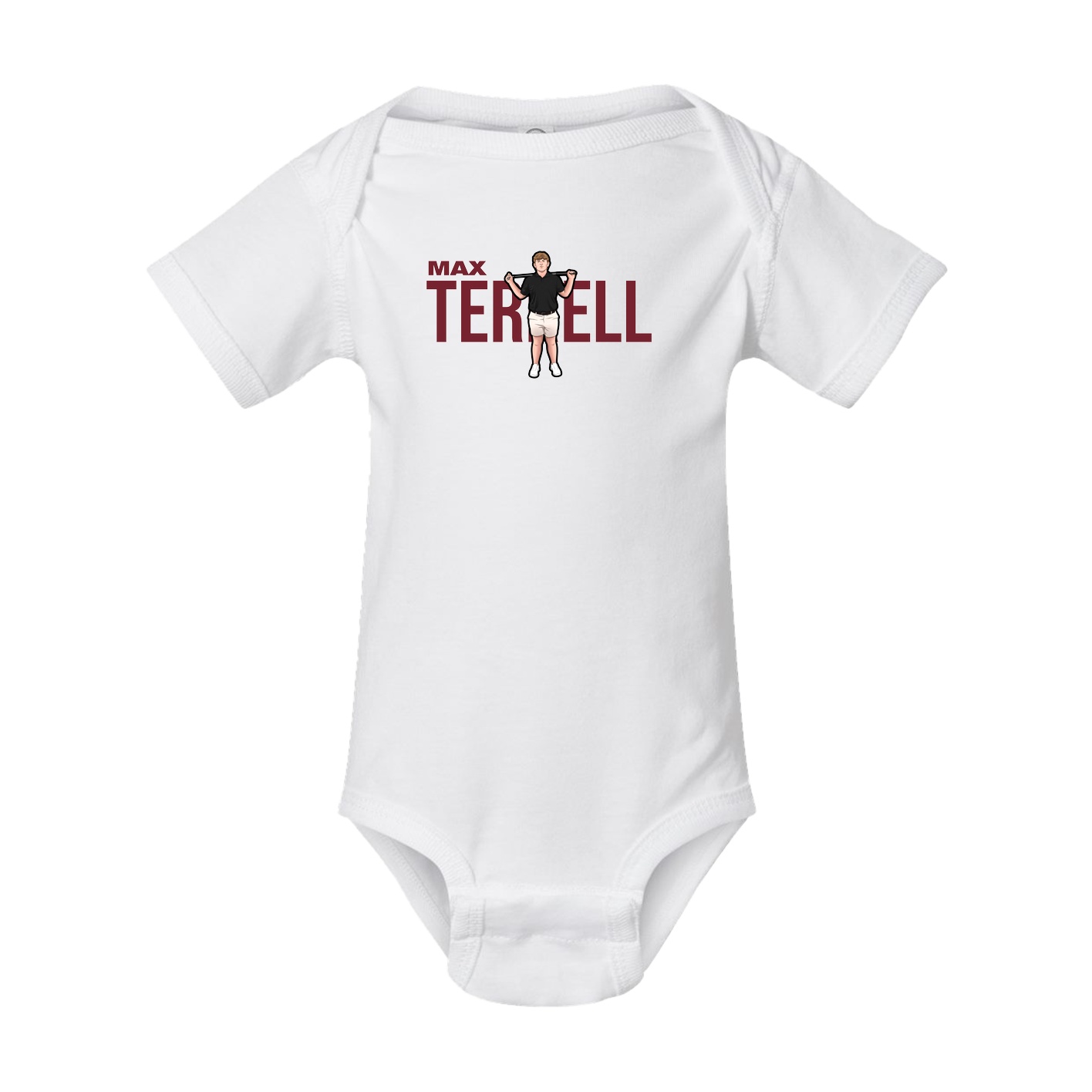 Baby Onesie — Player Name in White