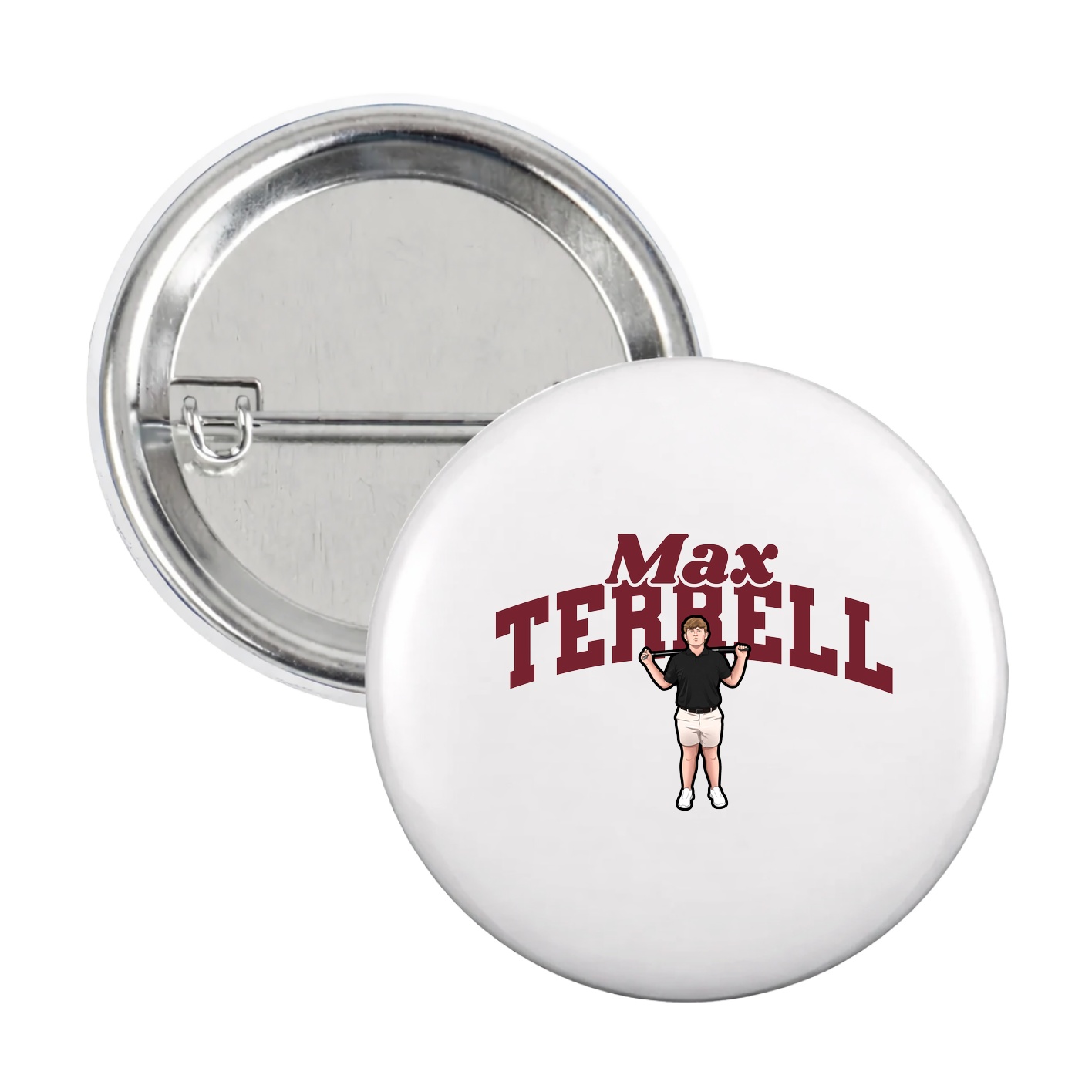 Game Day Button — Signature Arch in White