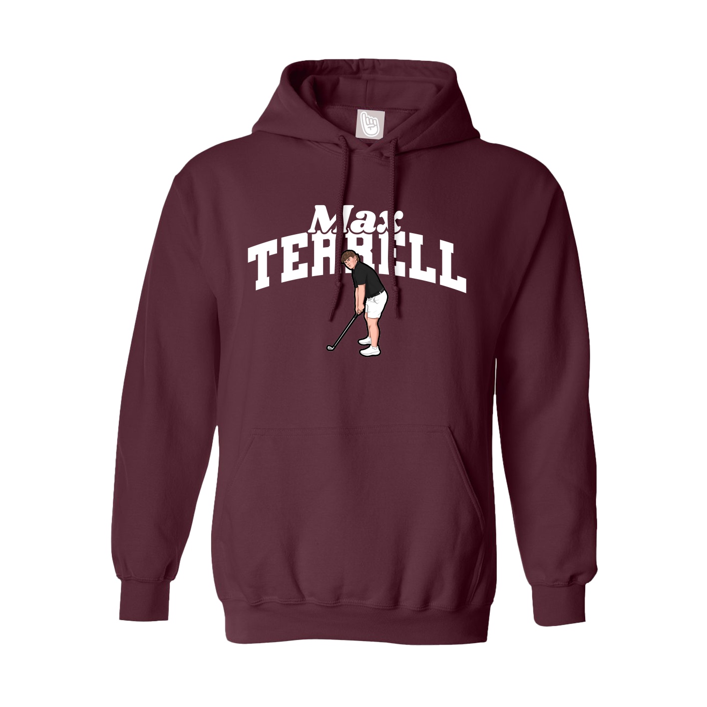 Hoodie — Signature Arch in Maroon