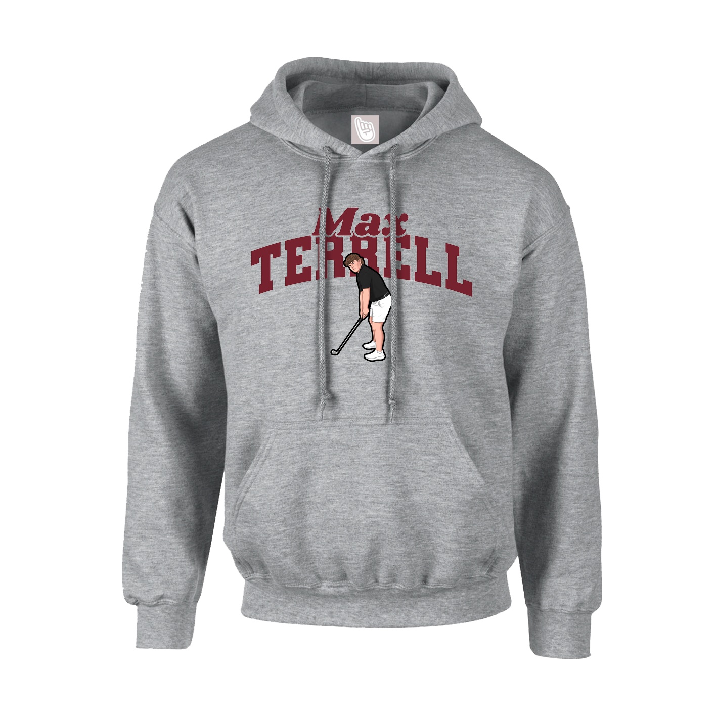 Youth Hoodie — Signature Arch in Grey