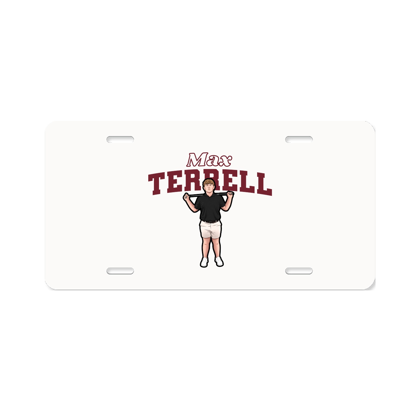 License Plate — Name Arch in Classic