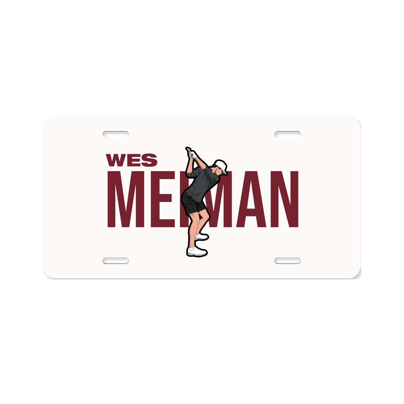 License Plate — Player Name in Classic
