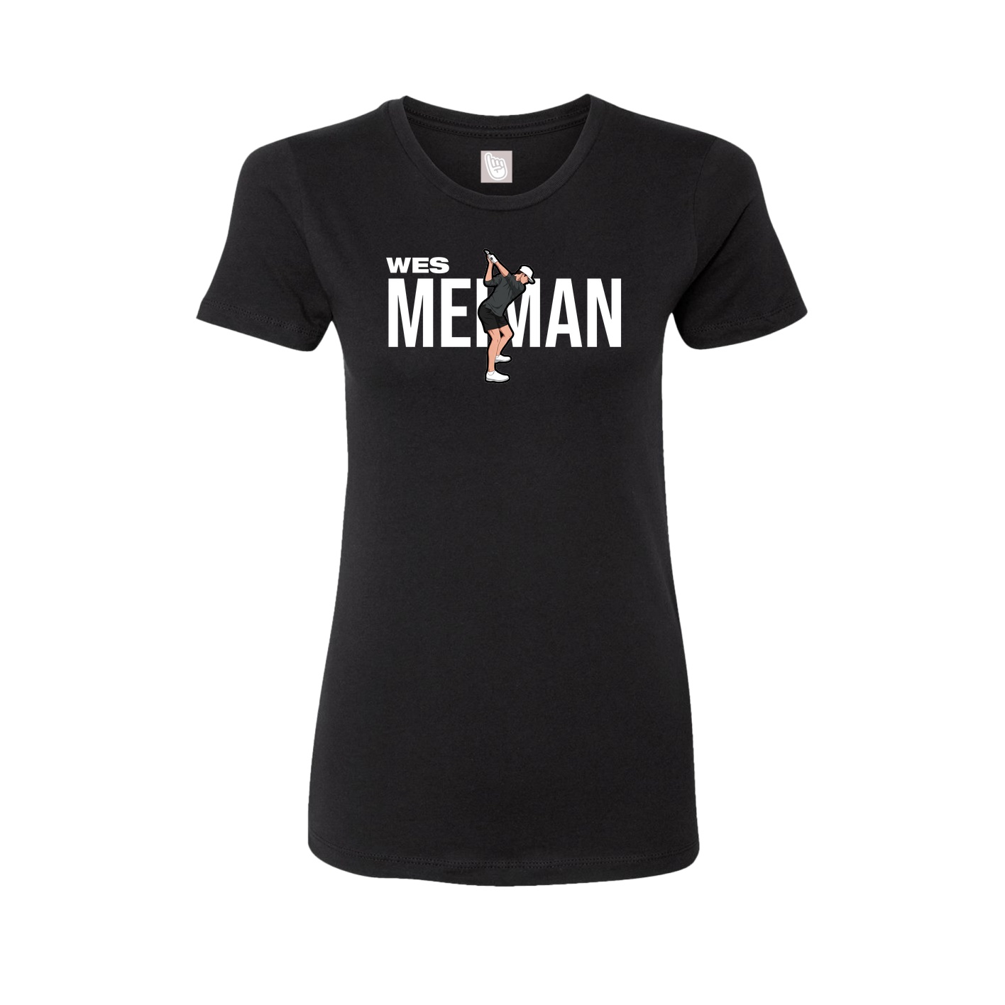 Fitted Women's Tee — Player Name in Black