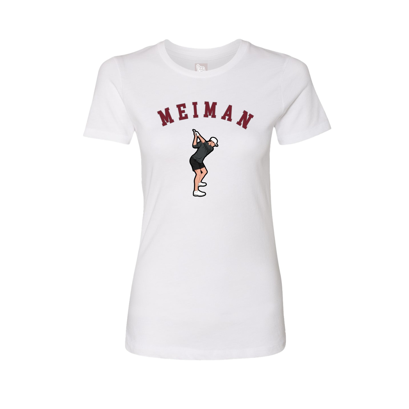 Fitted Women's Tee — Shirsey Arch in White
