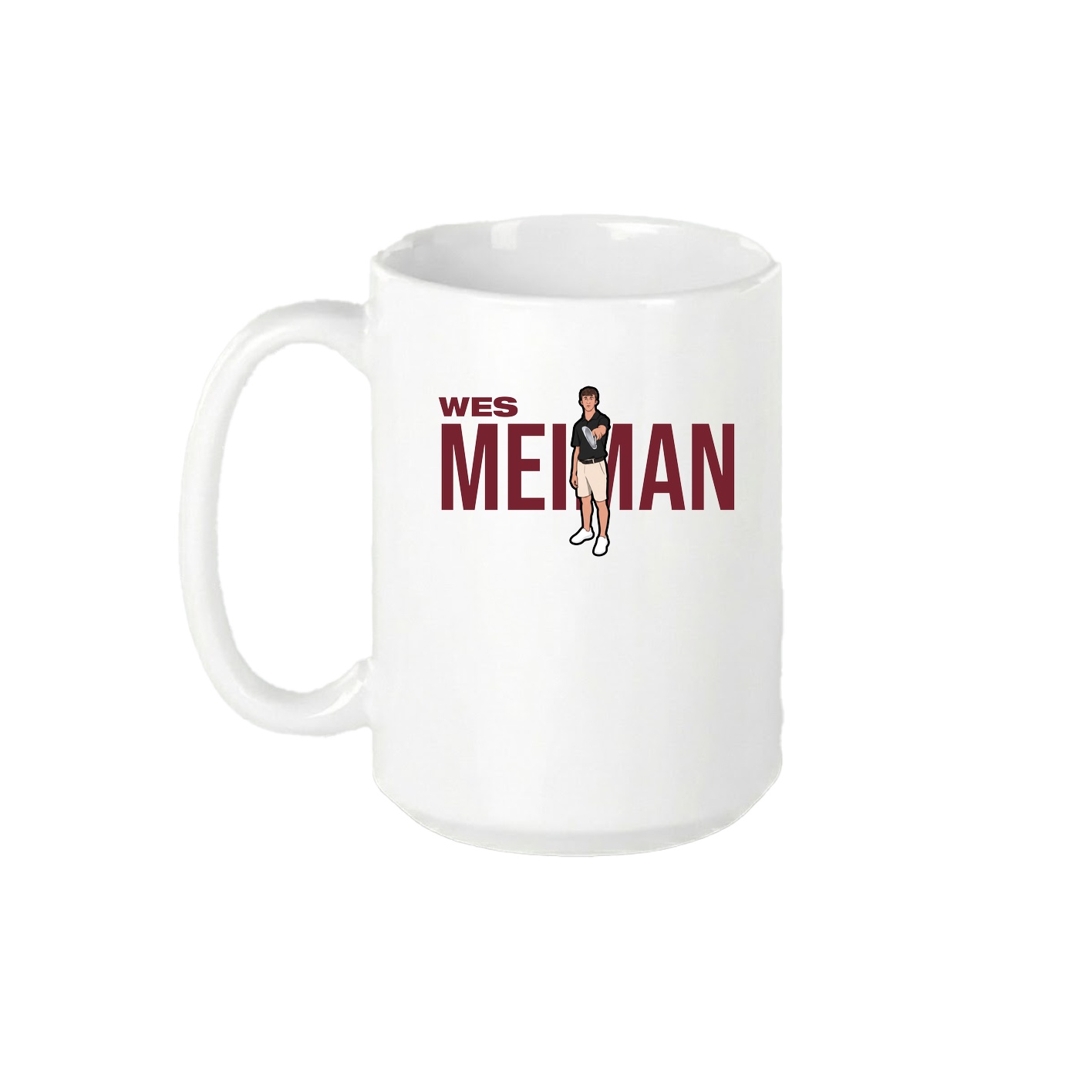 15oz Coffee Mug — Player Name in White