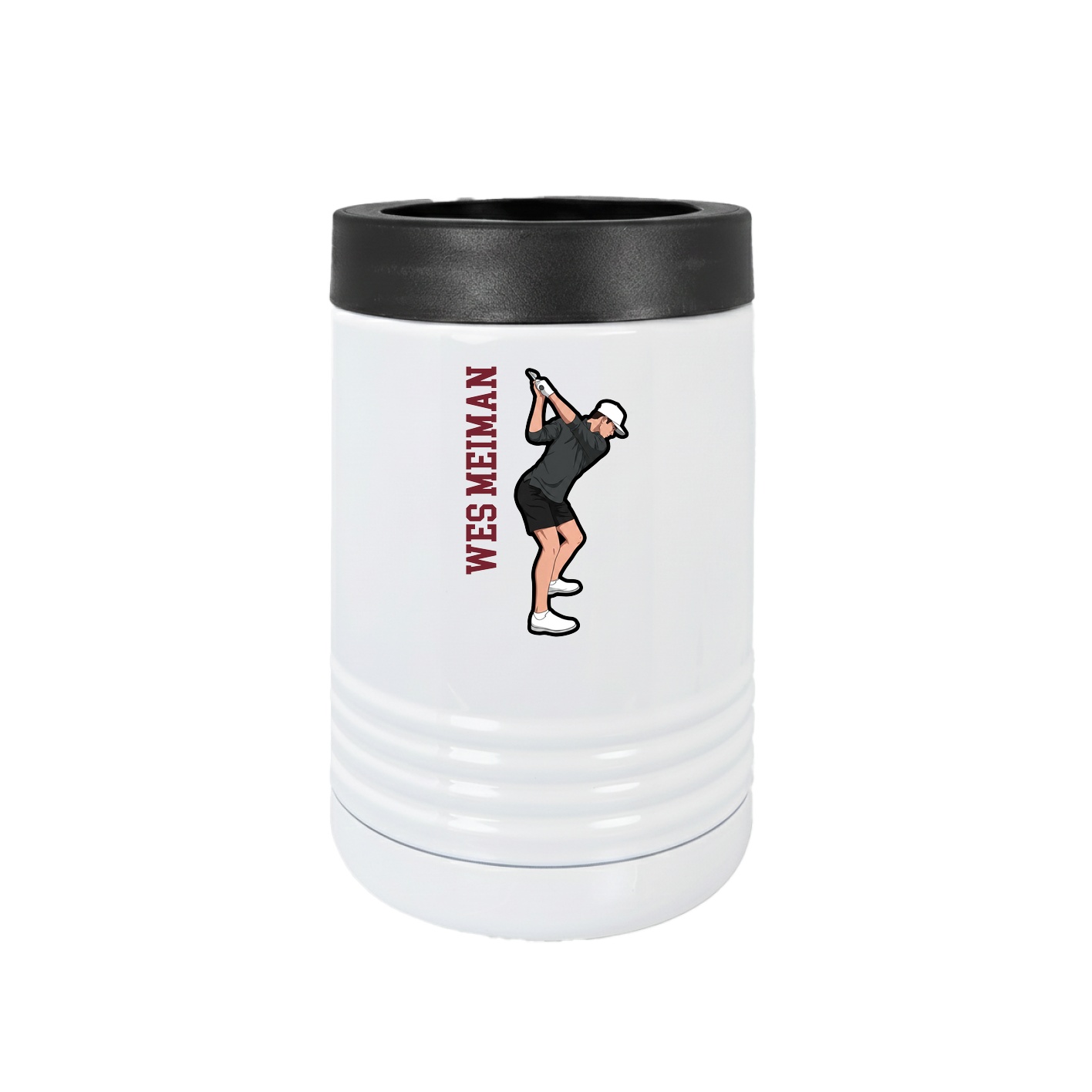 Beverage Holder — Name Vertical in White