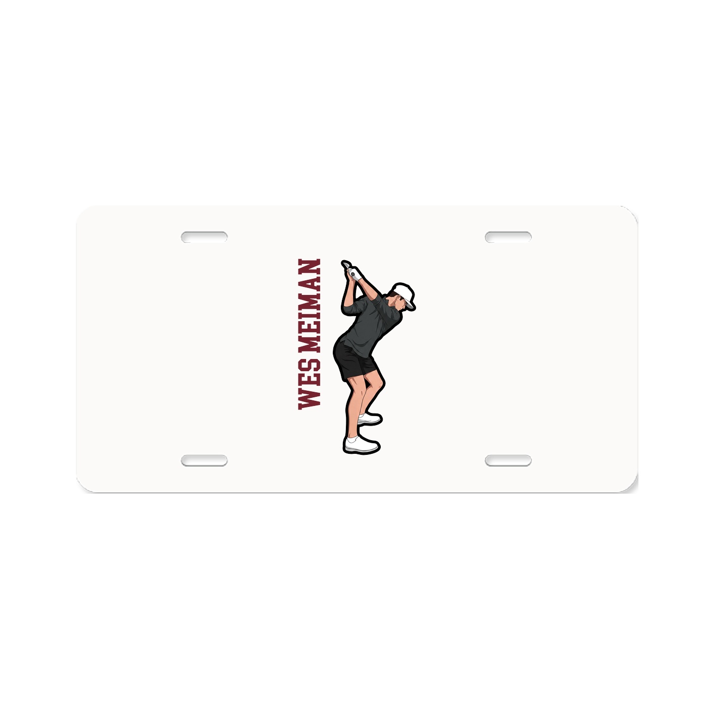 License Plate — Name Vertical in Classic