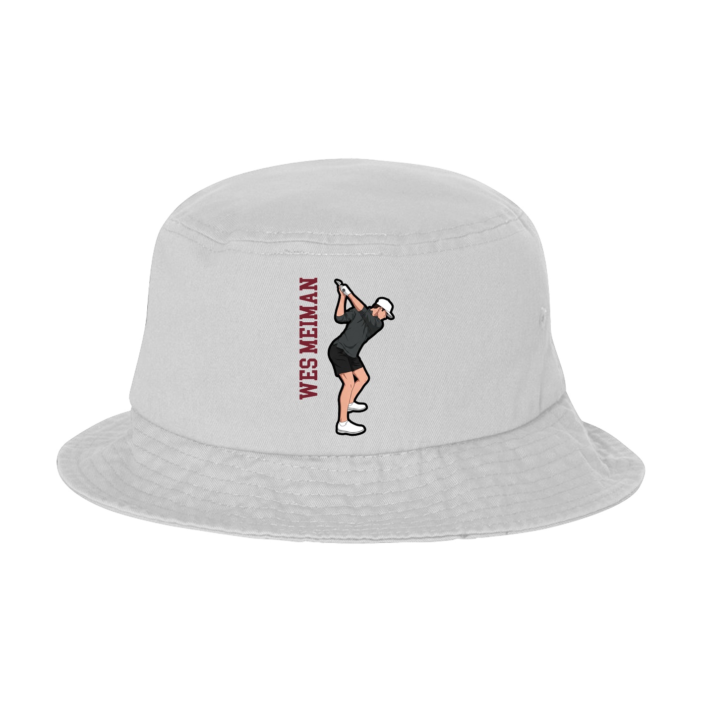 Bucket Cap — Name Vertical in White