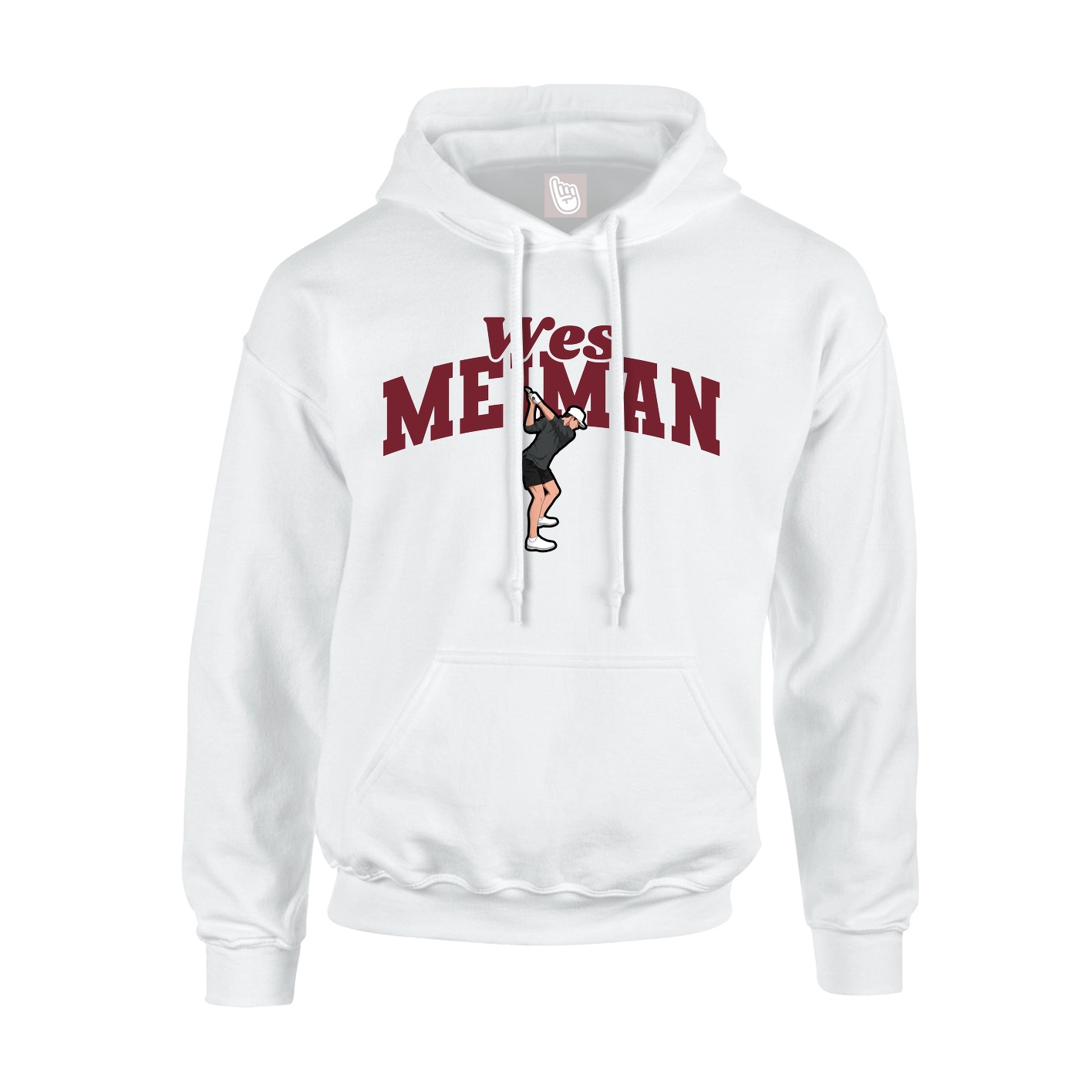 Hoodie — Signature Arch in White
