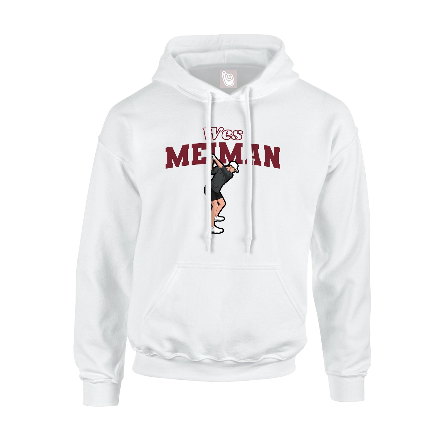 Hoodie — Name Arch in White