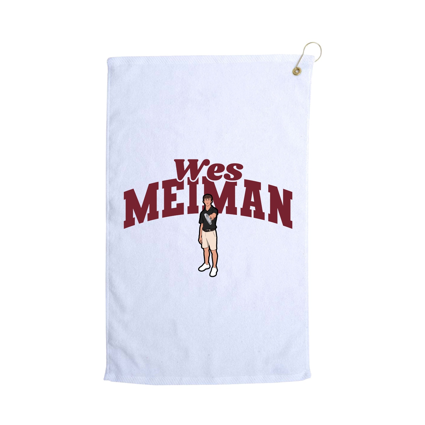 Golf Towel — Signature Arch in White