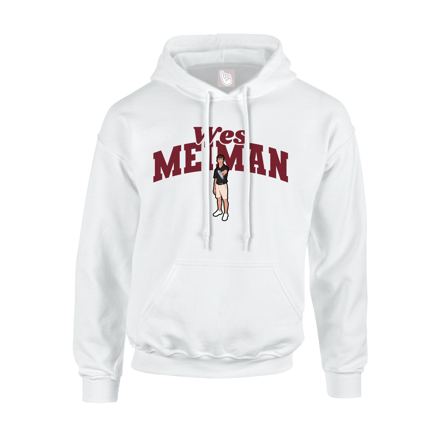 Youth Hoodie — Signature Arch in White