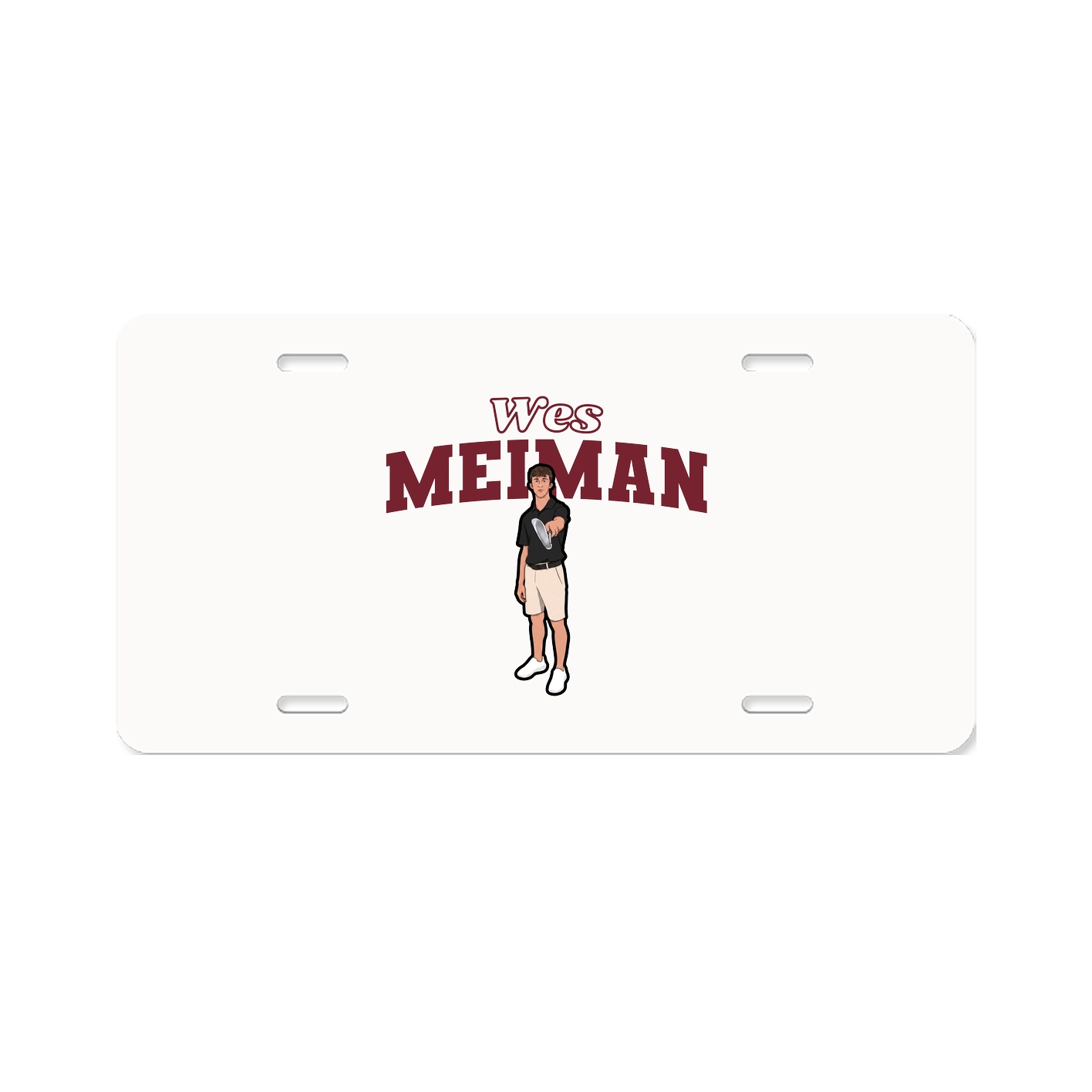 License Plate — Name Arch in Classic