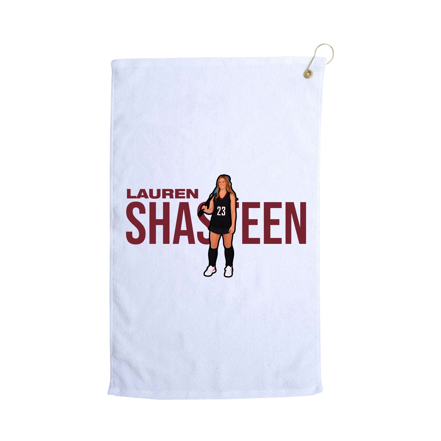 Golf Towel — Player Name in White