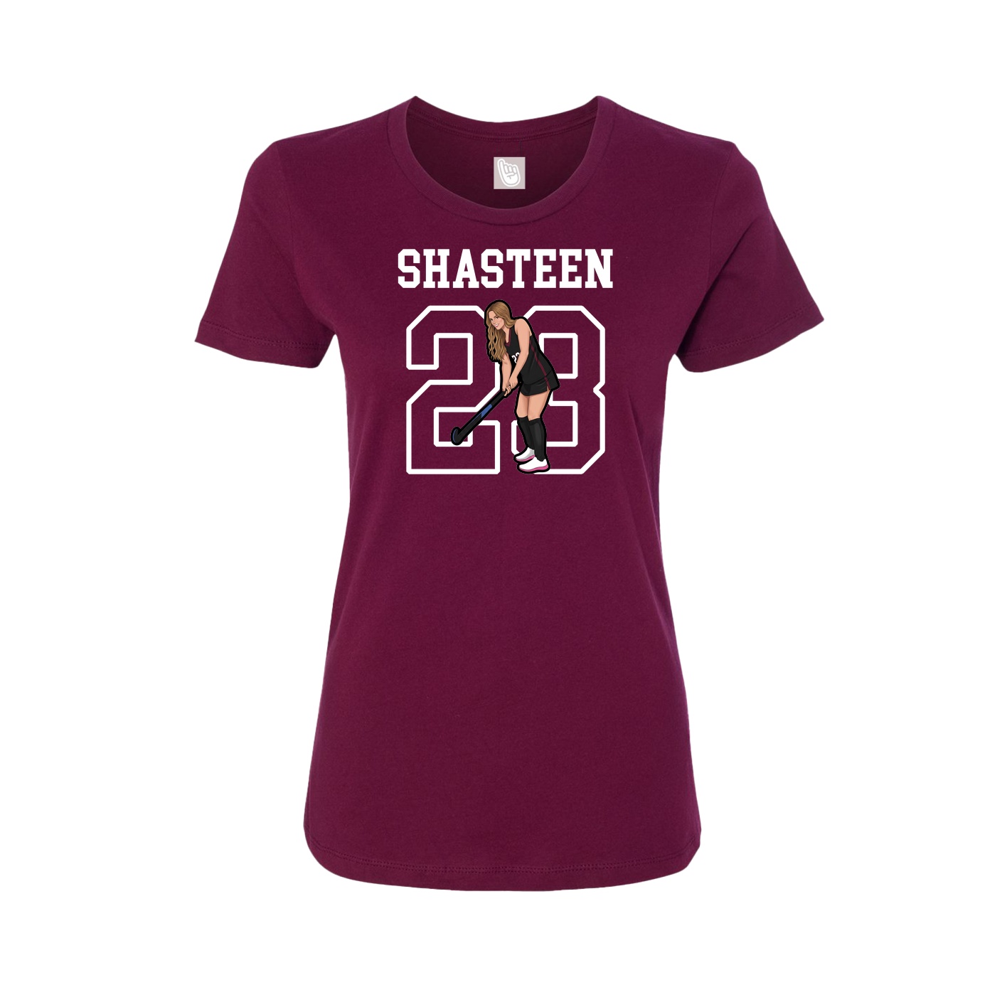 Fitted Women's Tee — Shirsey in Maroon