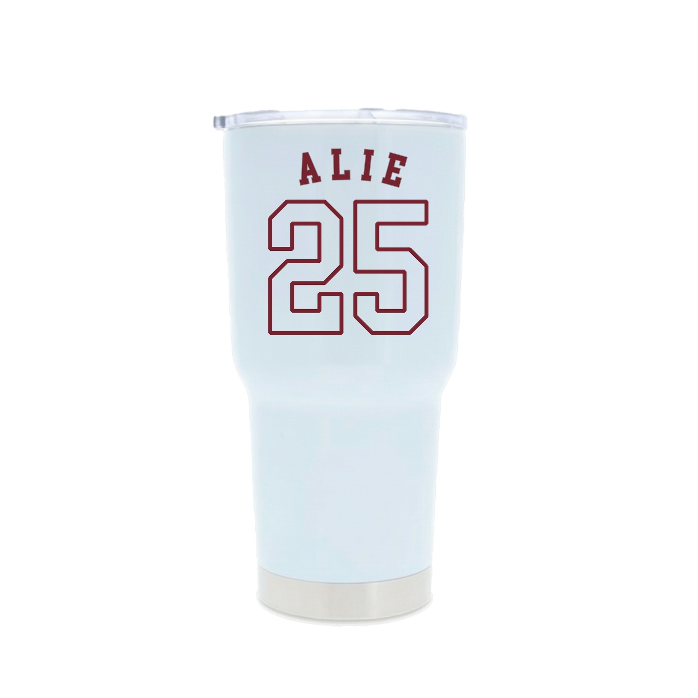 30oz Stainless Steel Tumbler — Shirsey Arch in White