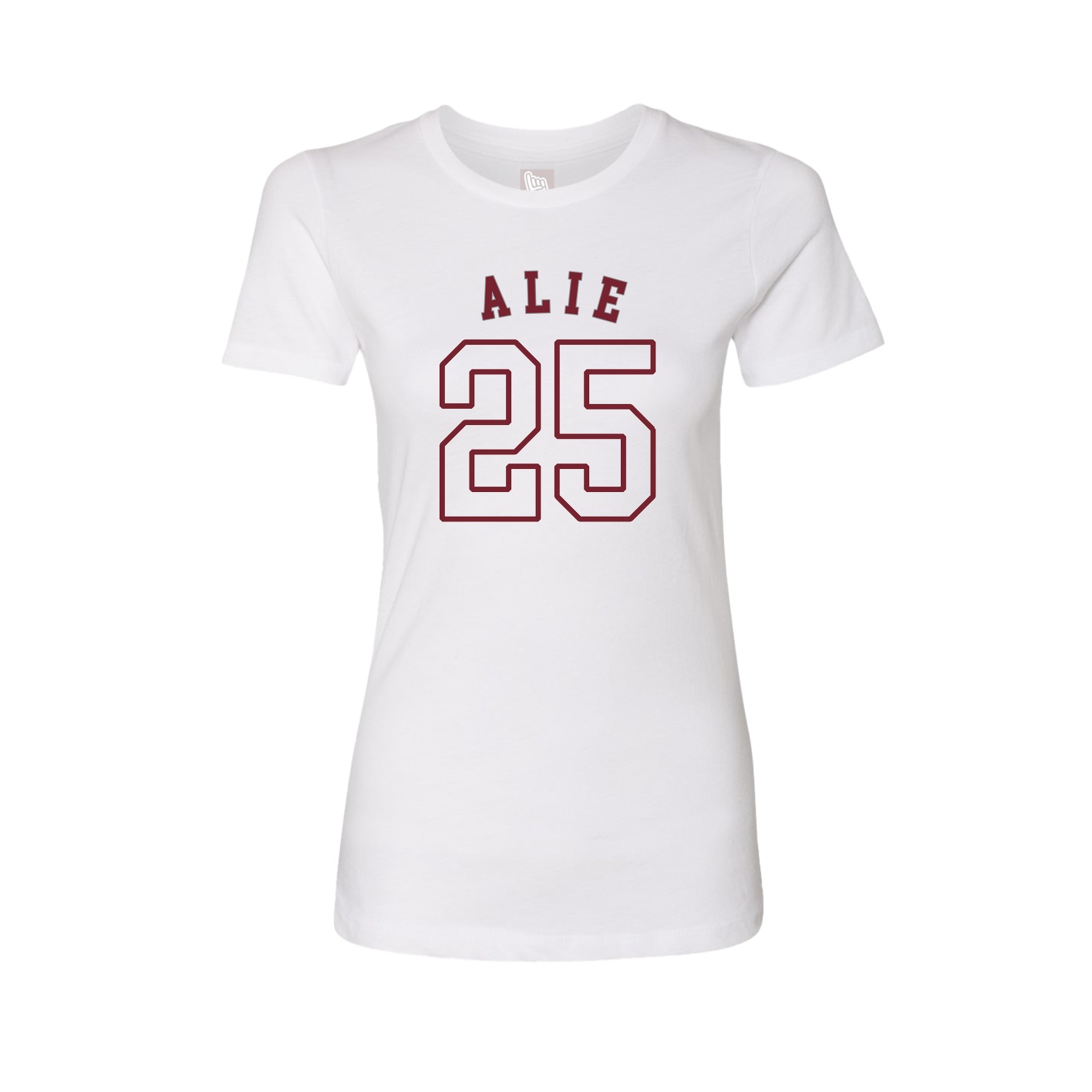 Fitted Women's Tee — Shirsey Arch in White