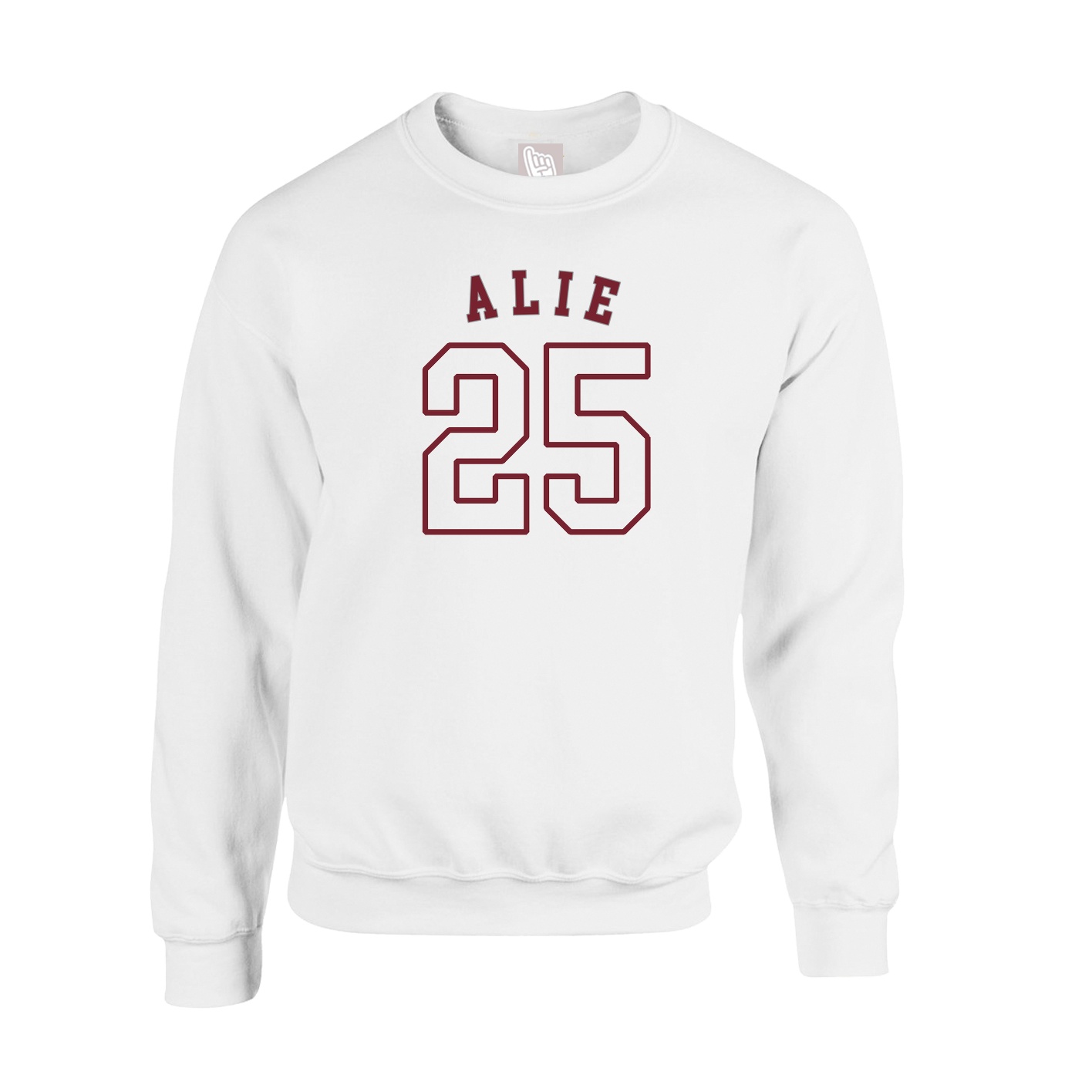 Fleece Crew — Shirsey Arch in White