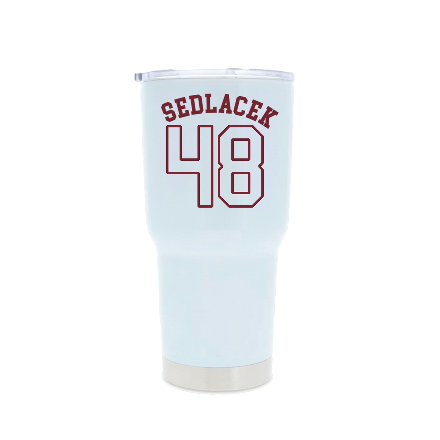 30oz Stainless Steel Tumbler — Shirsey Arch in White