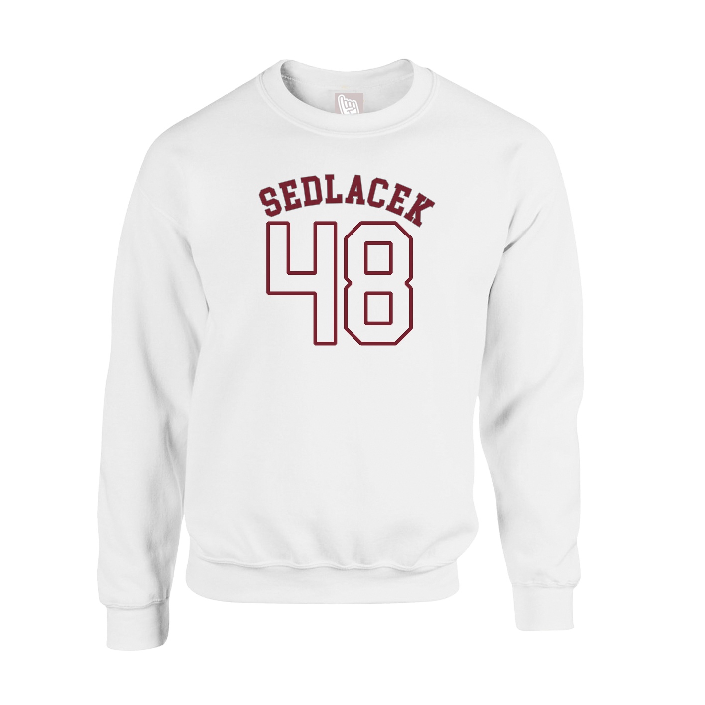 Fleece Crew — Shirsey Arch in White