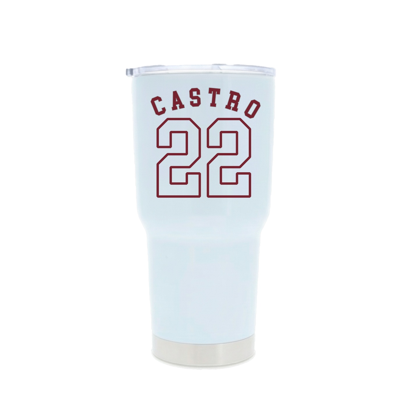 30oz Stainless Steel Tumbler — Shirsey Arch in White