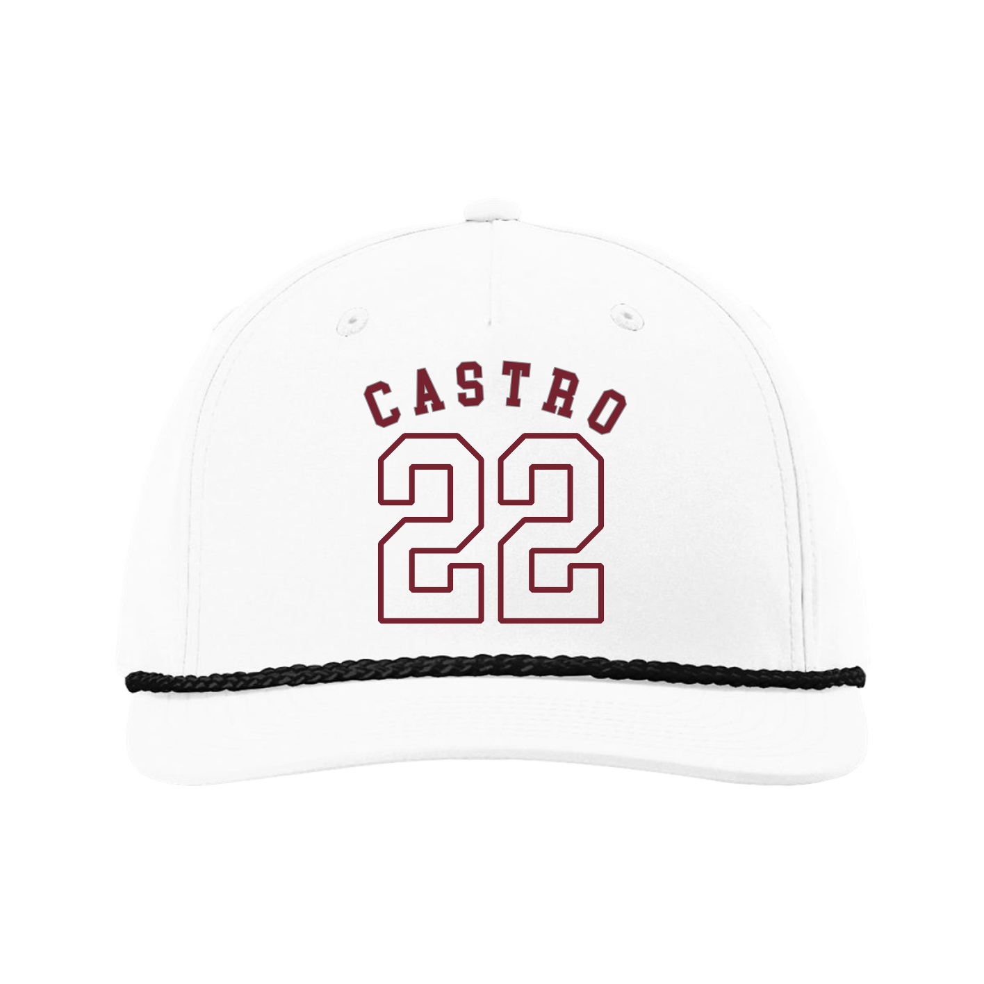 Five-Panel Classic Rope Cap — Shirsey Arch in White
