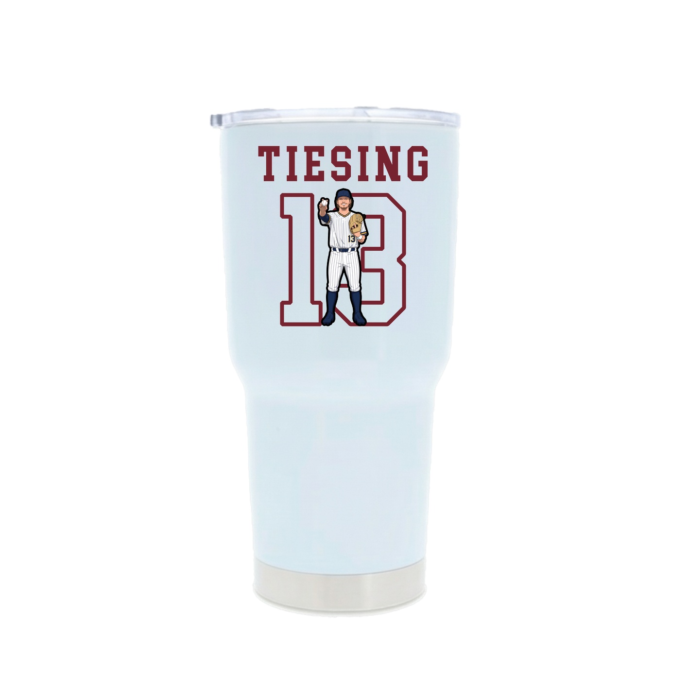 30oz Stainless Steel Tumbler — Shirsey in White