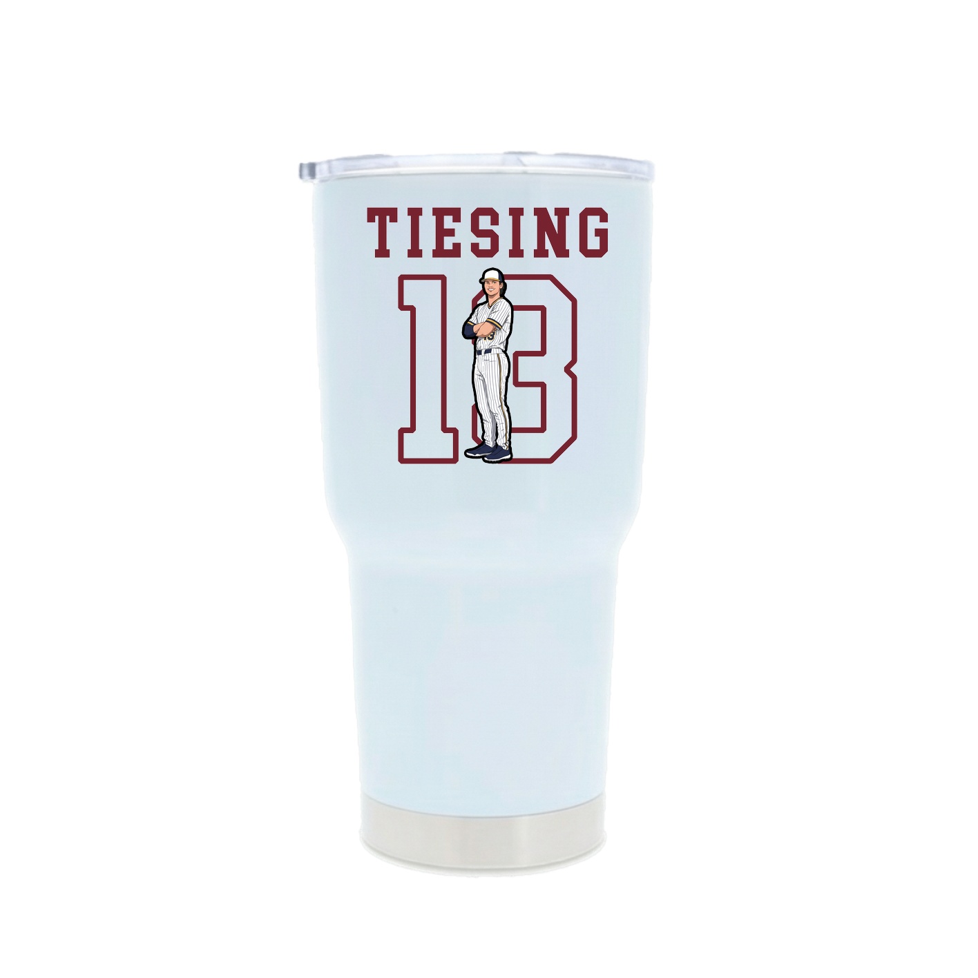 30oz Stainless Steel Tumbler — Shirsey in White