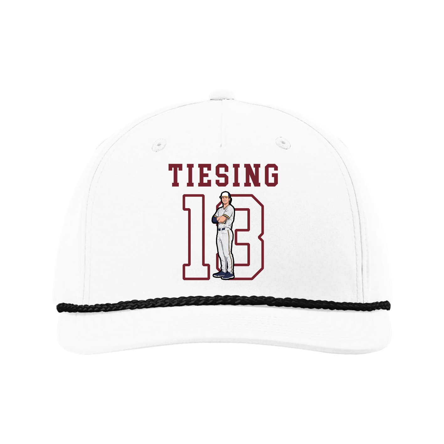 Five-Panel Classic Rope Cap — Shirsey in White