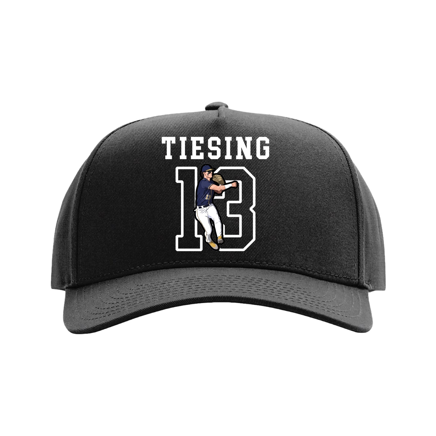 Full Fabric Five-Panel Champ Cap — Shirsey in Black