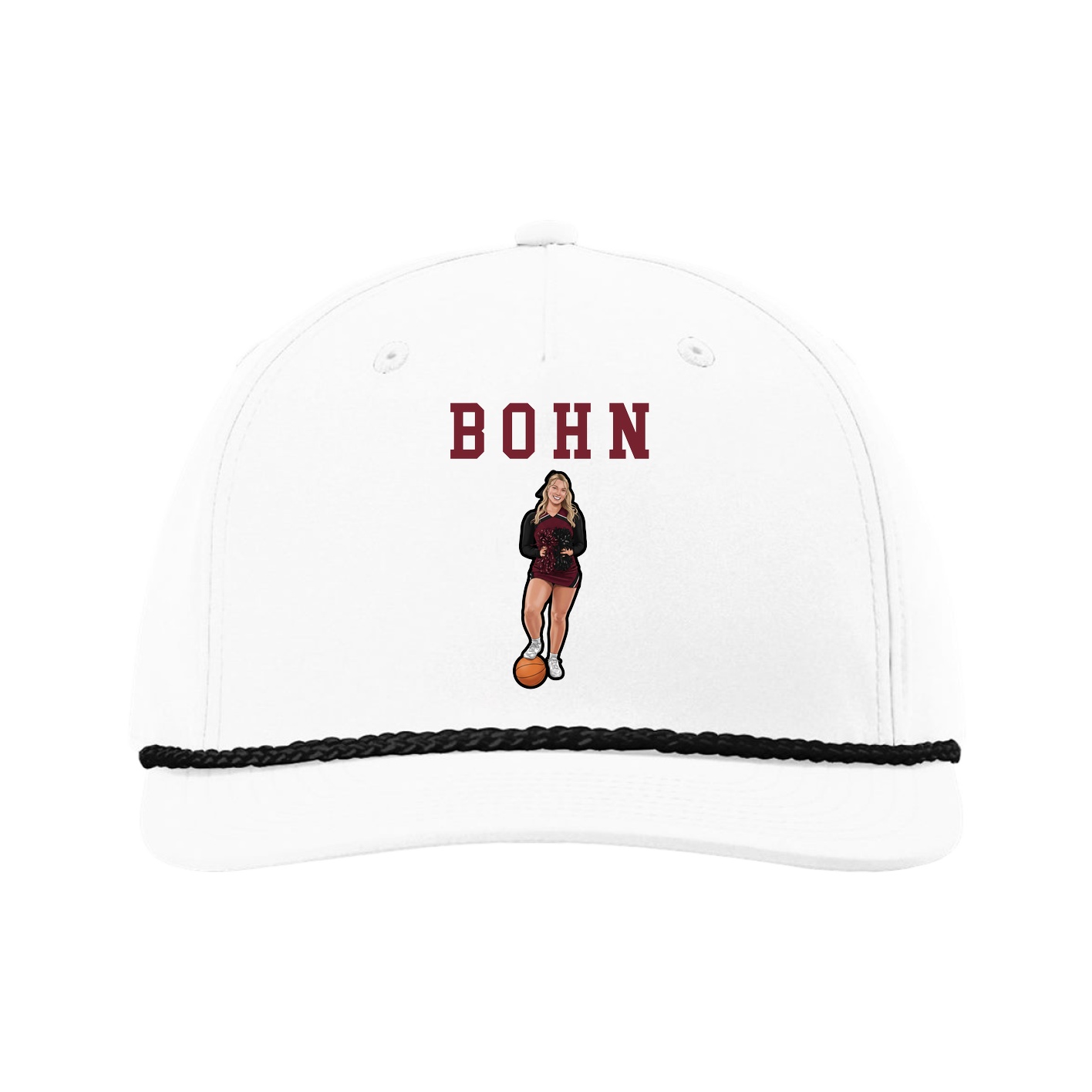 Five-Panel Classic Rope Cap — Shirsey in White