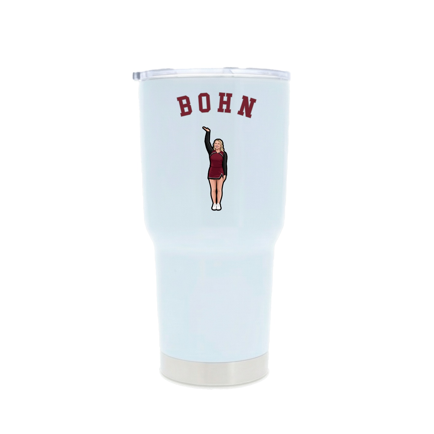 30oz Stainless Steel Tumbler — Shirsey Arch in White