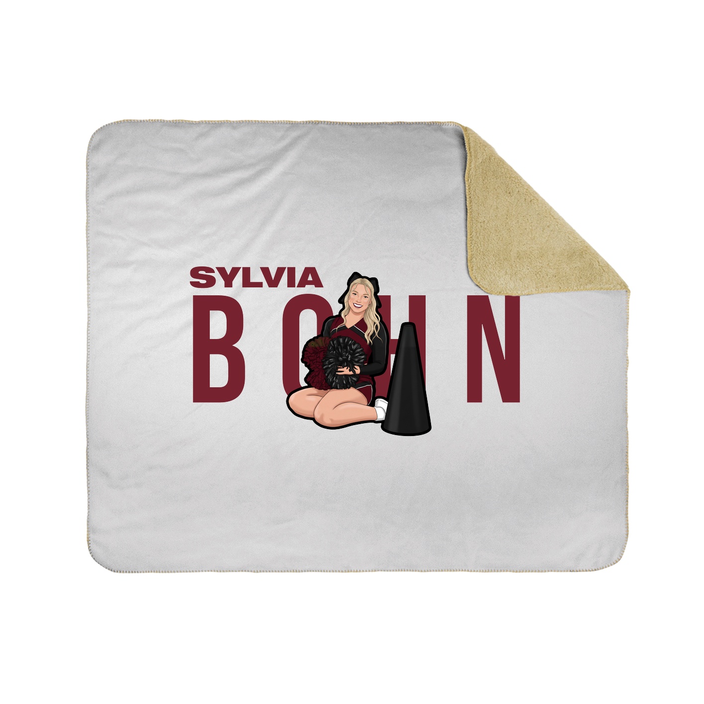 Throw Blanket — Player Name in White
