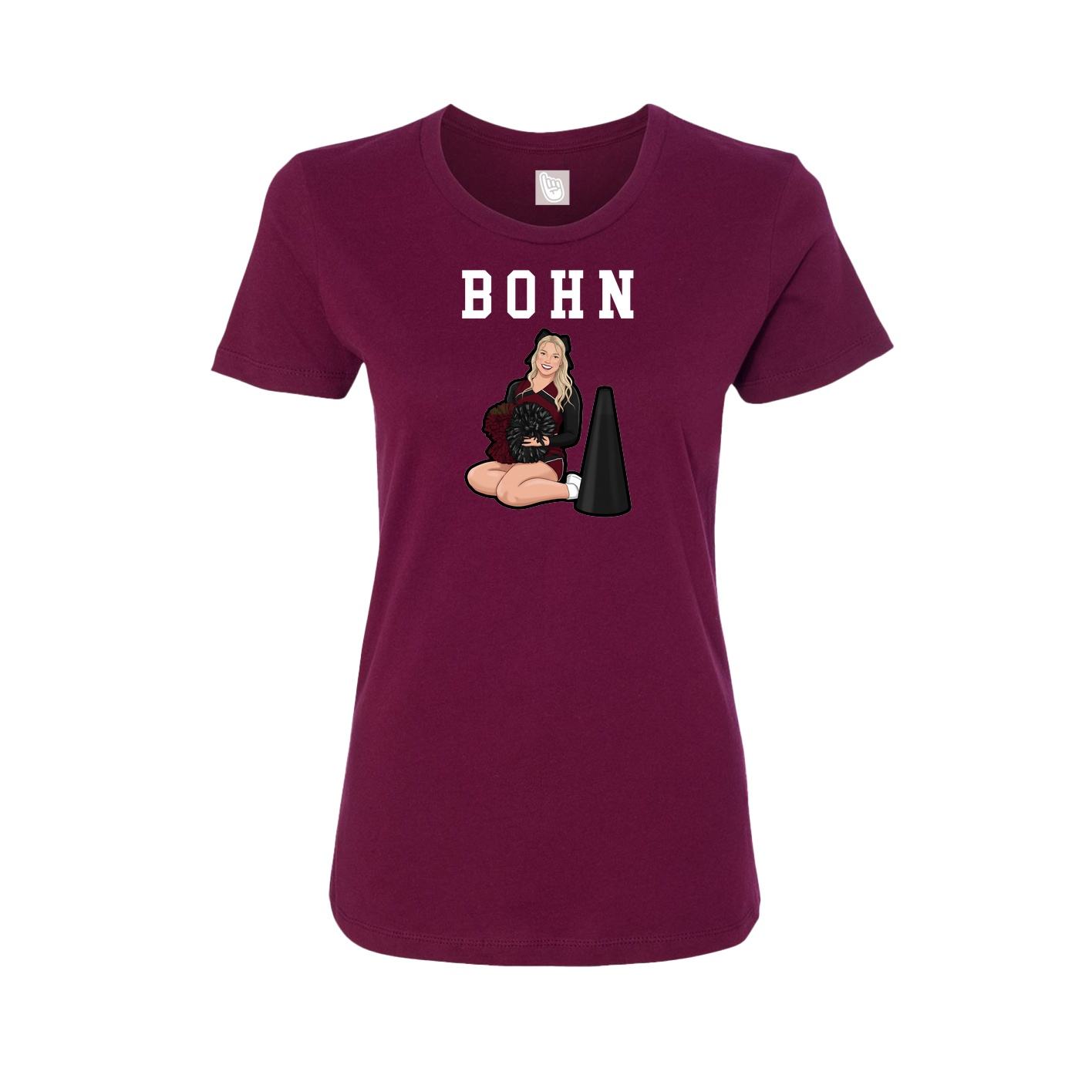 Fitted Women's Tee — Shirsey in Maroon