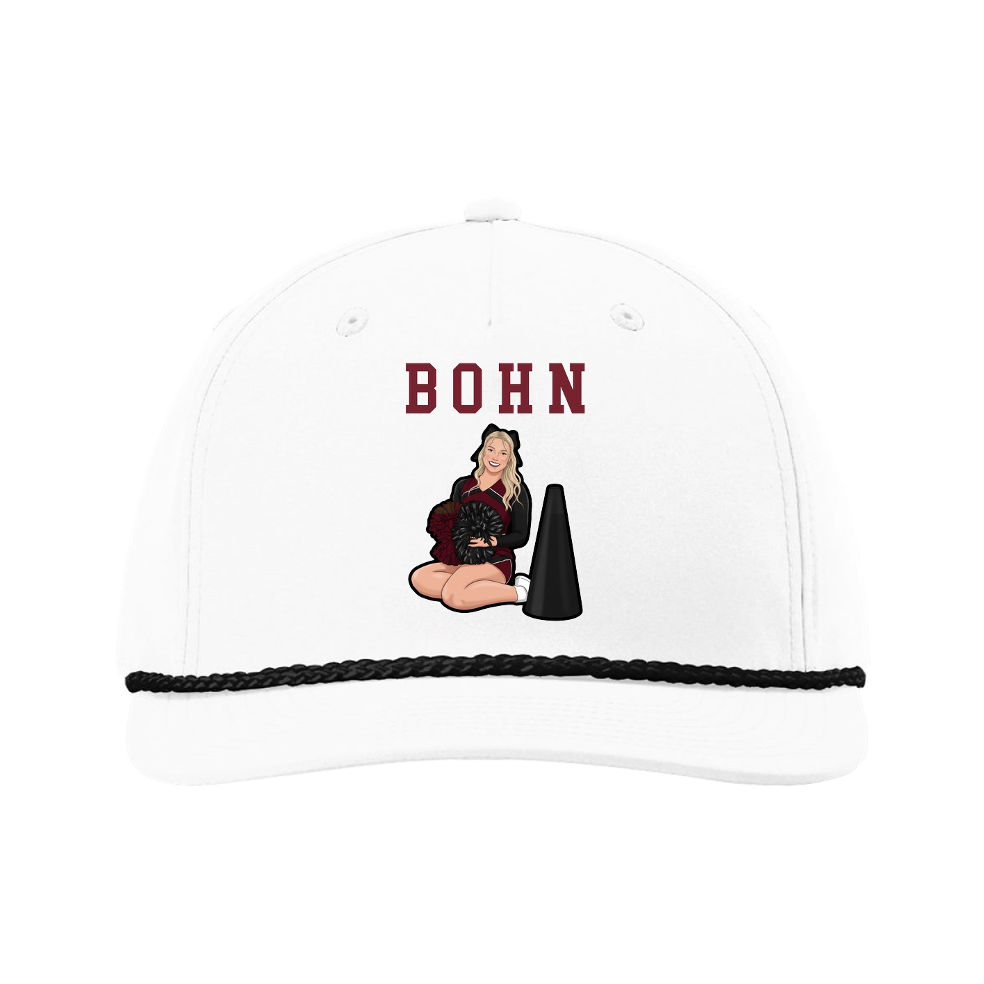 Five-Panel Classic Rope Cap — Shirsey in White