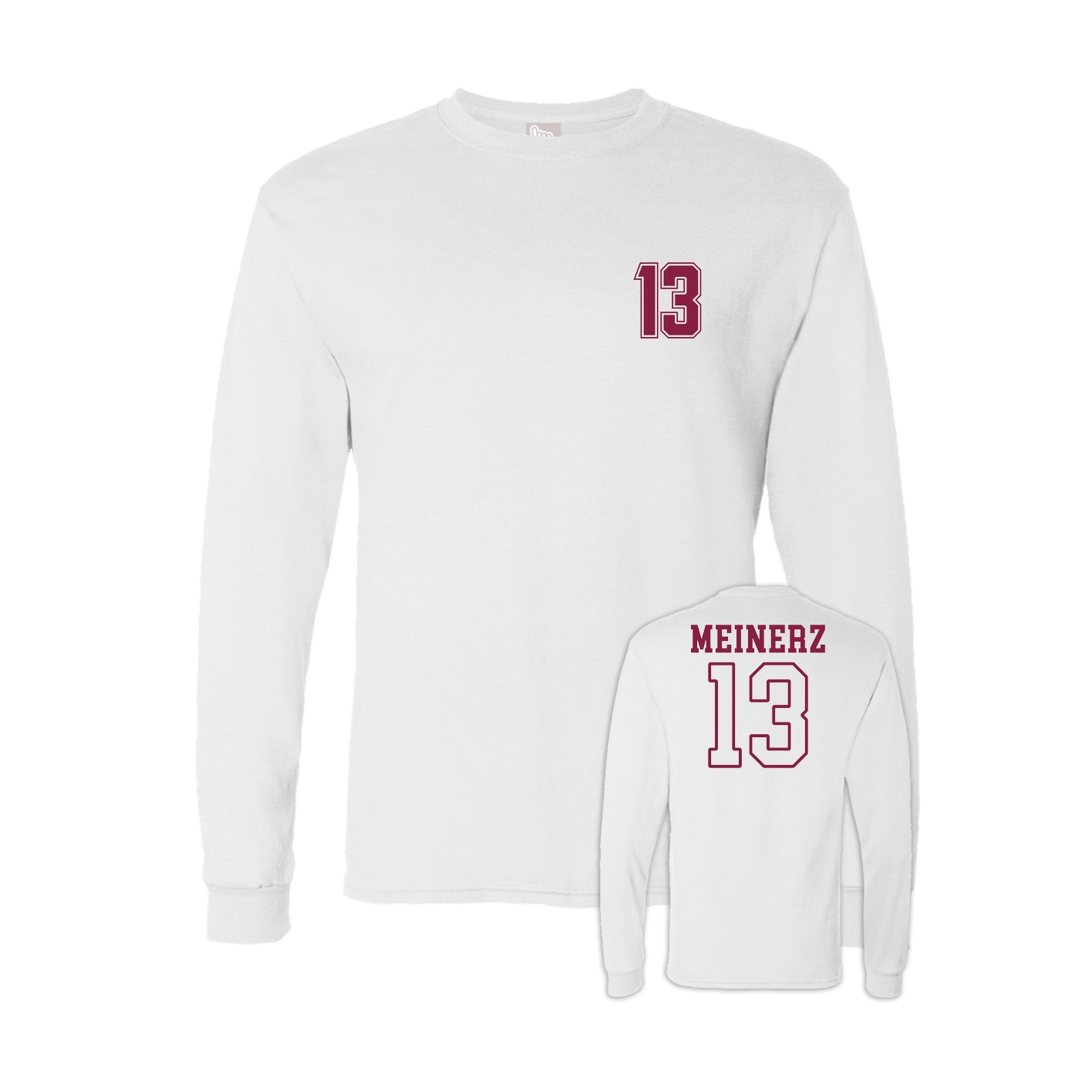 Long Sleeve Tee — Chest Back in White
