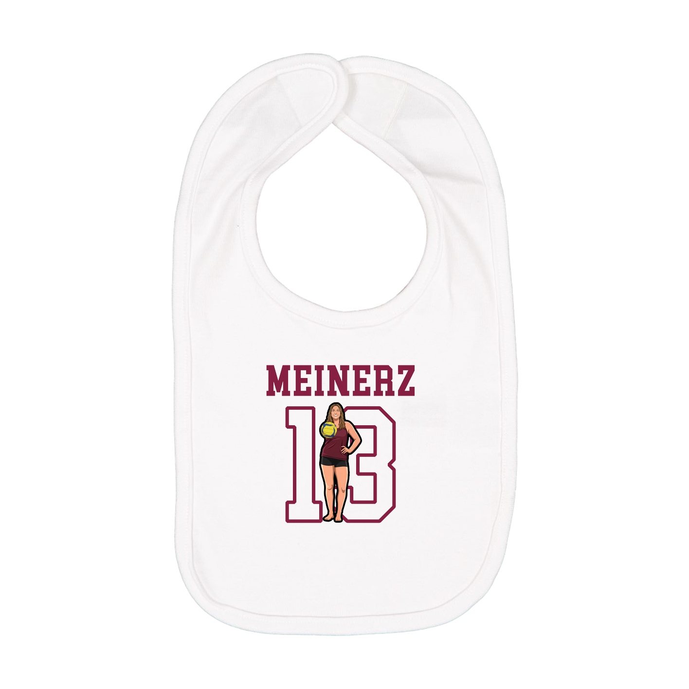 Infant Bib — Shirsey in White