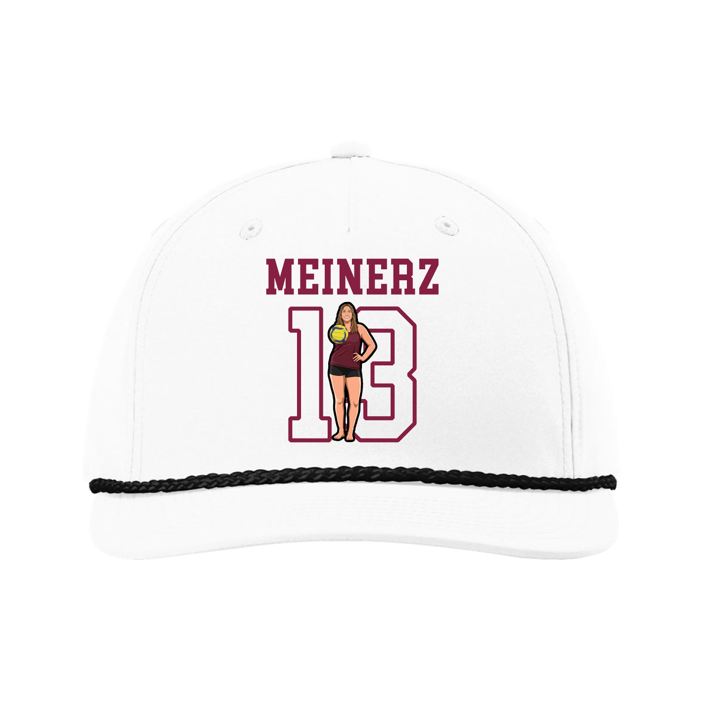 Five-Panel Classic Rope Cap — Shirsey in White