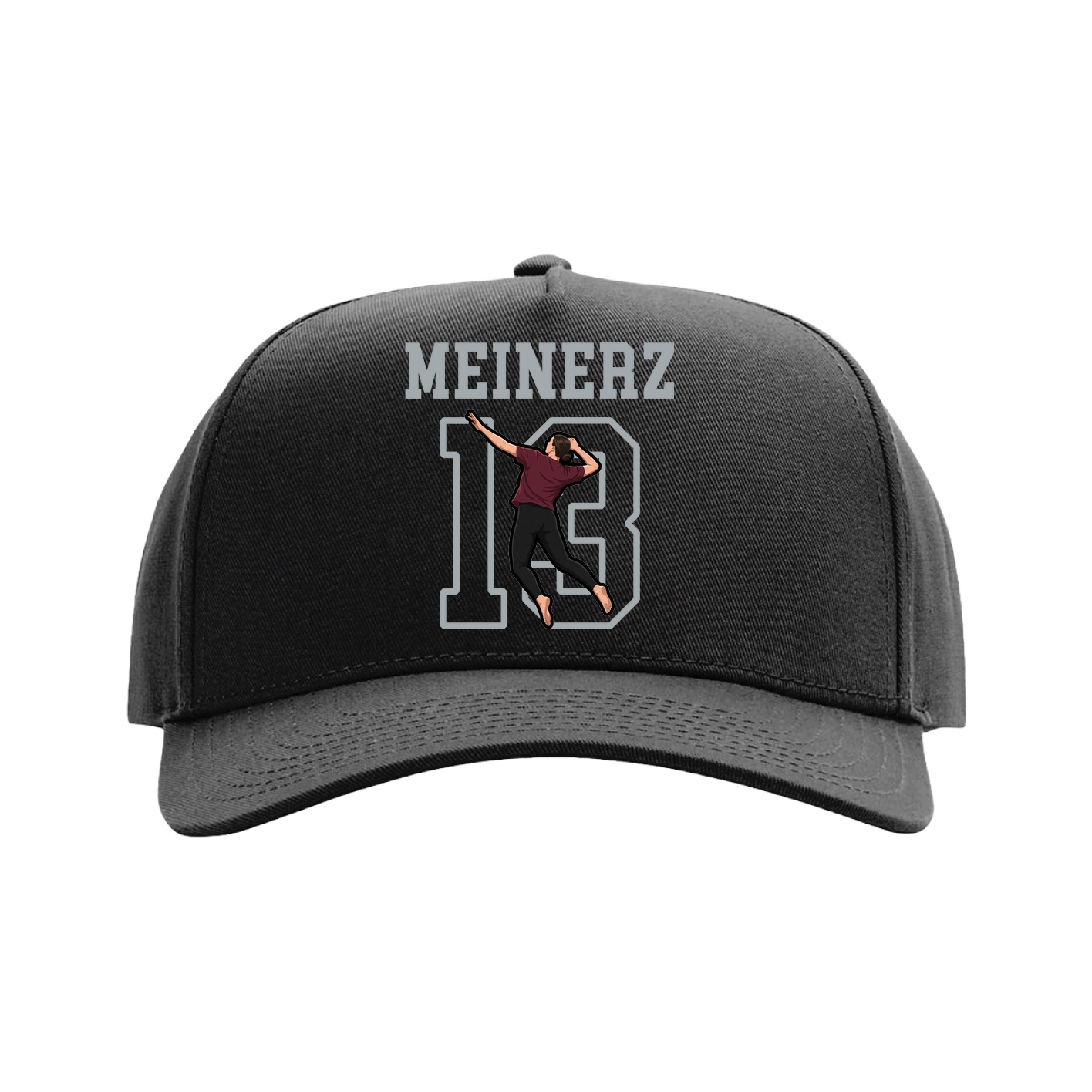 Full Fabric Five-Panel Champ Cap — Shirsey in Black