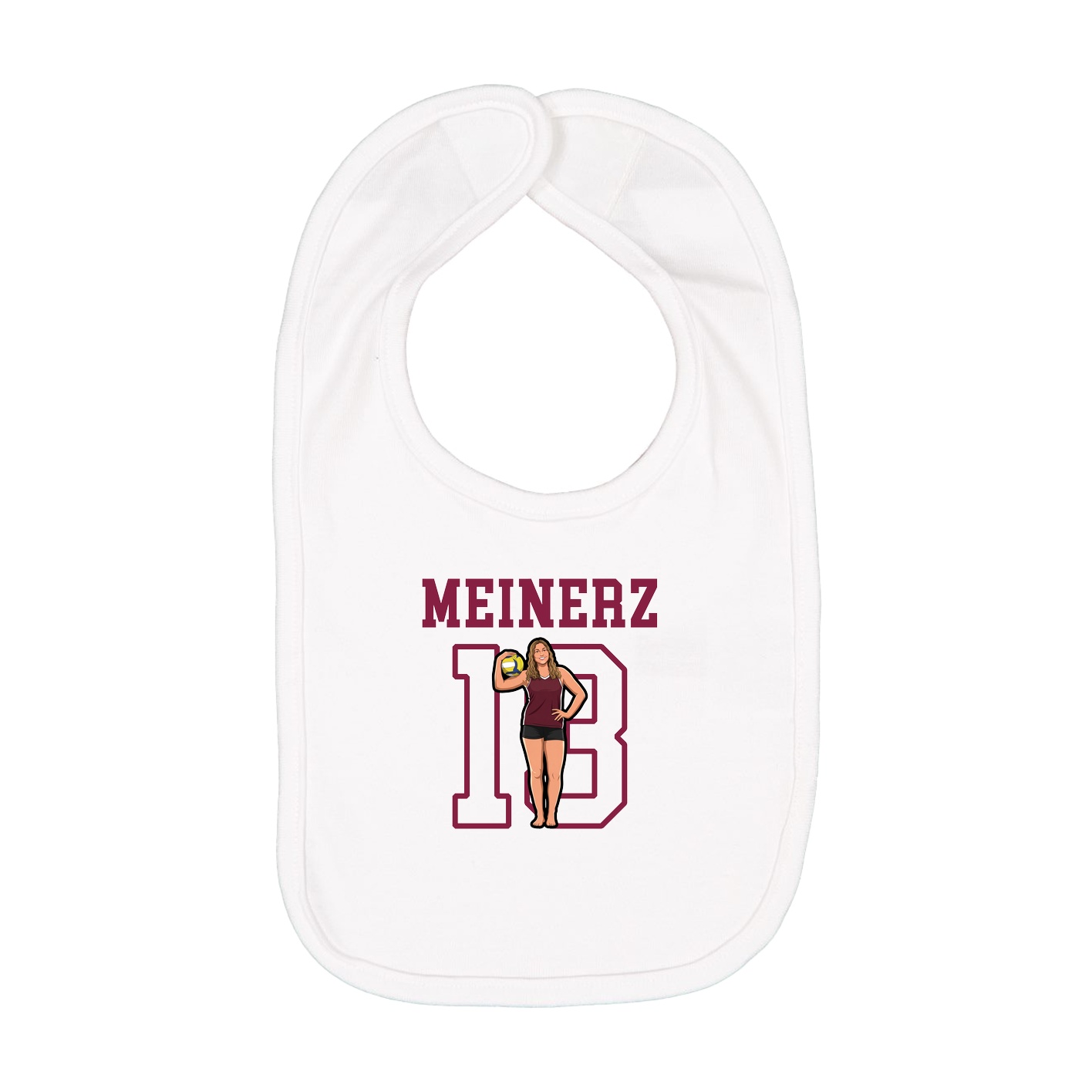Infant Bib — Shirsey in White