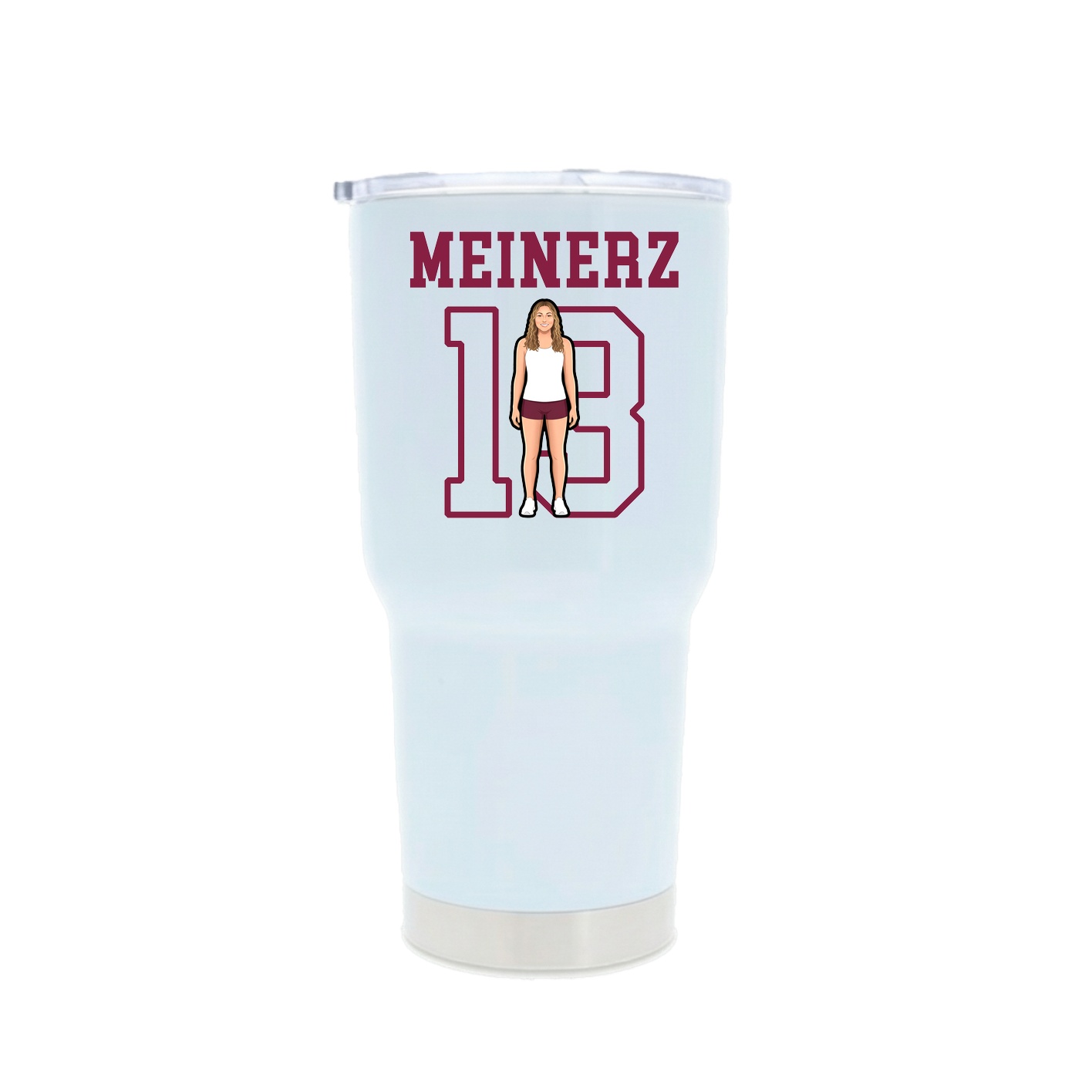30oz Stainless Steel Tumbler — Shirsey in White