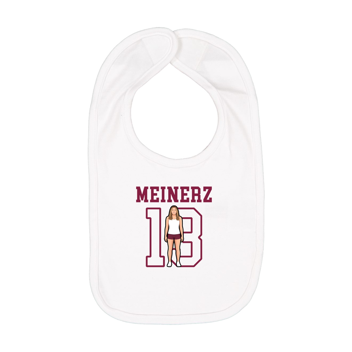 Infant Bib — Shirsey in White